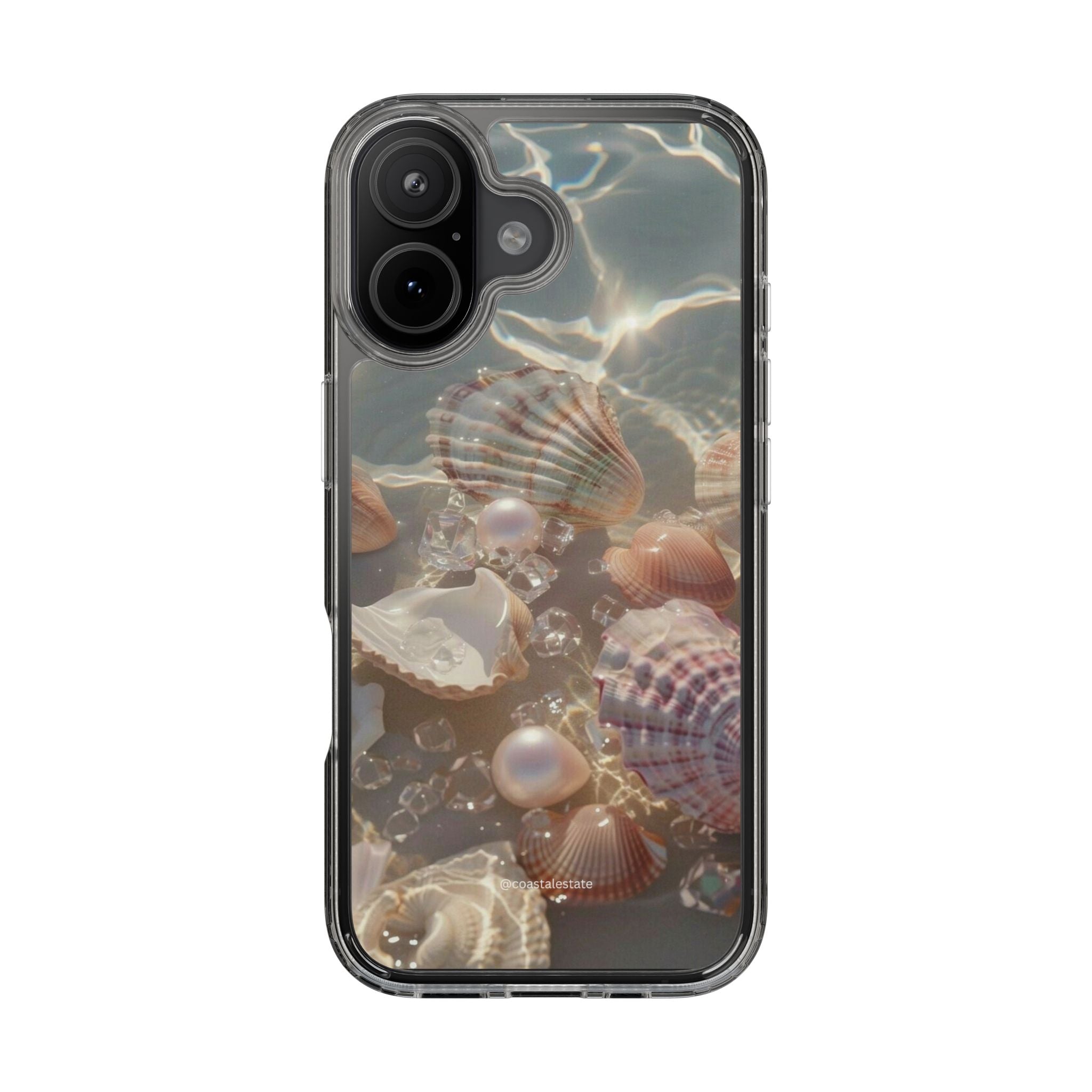 Seashell Pearl Clear Phone Case