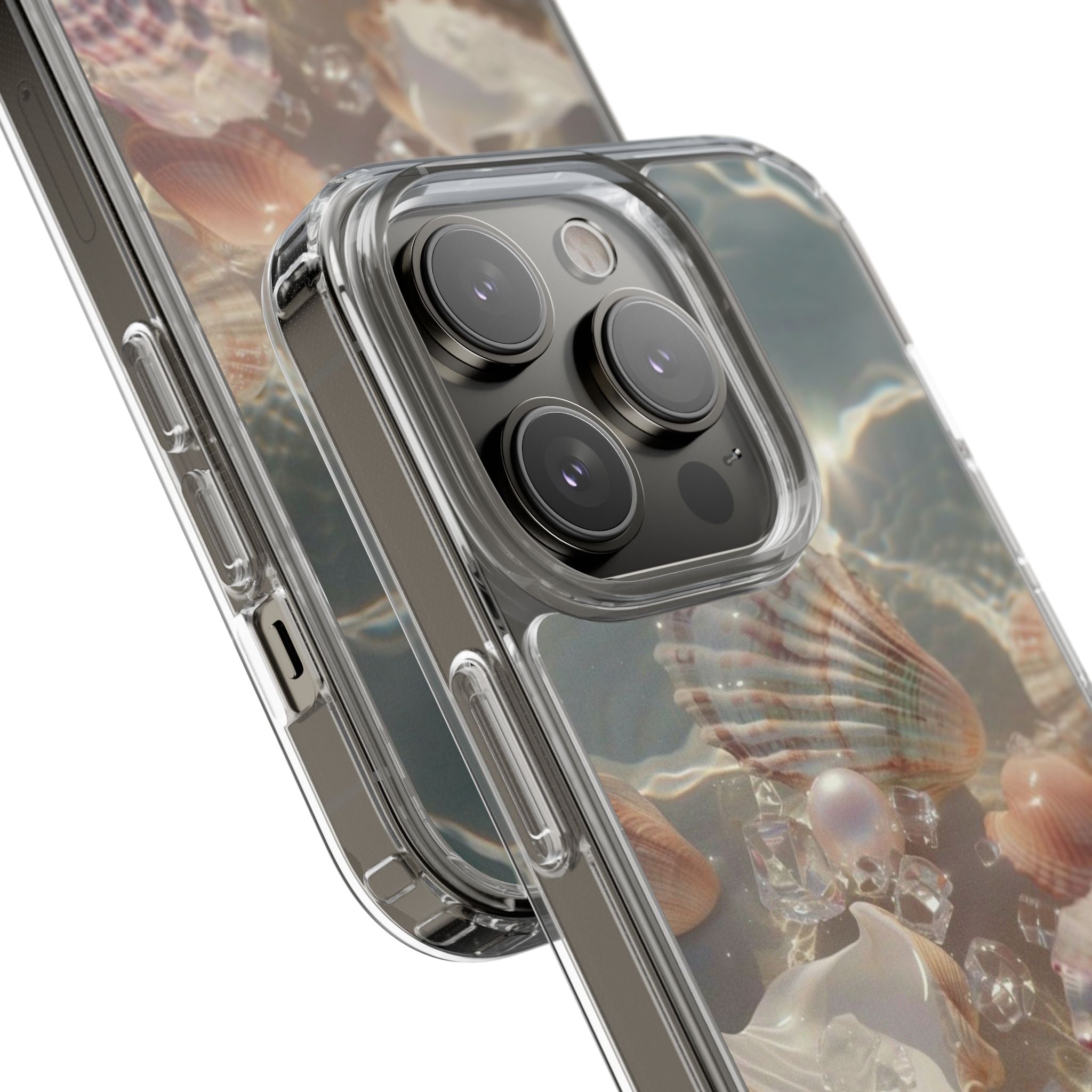 Seashell Pearl Clear Phone Case