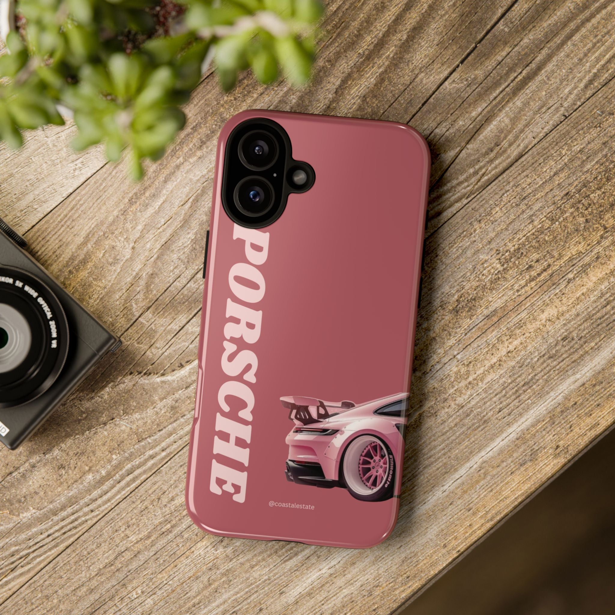 Pink Porsche Graphic Tough Case | Sport Car Phone Cover