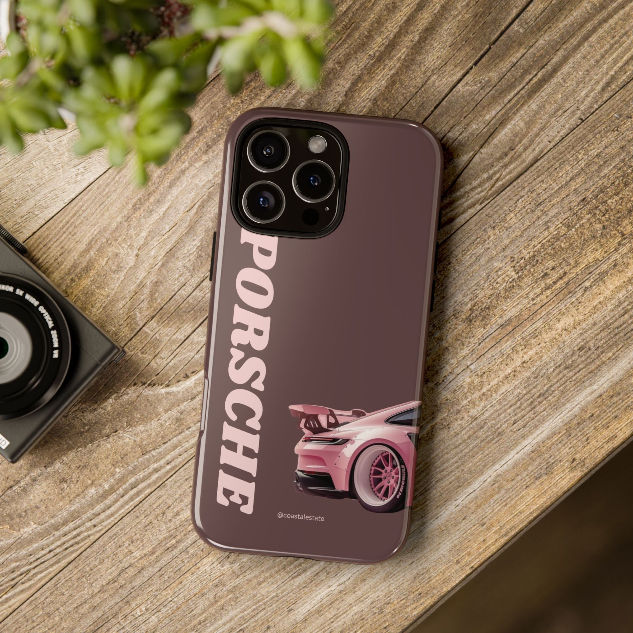 Pink Porsche Illustration Phone Case | iPhone Samsung