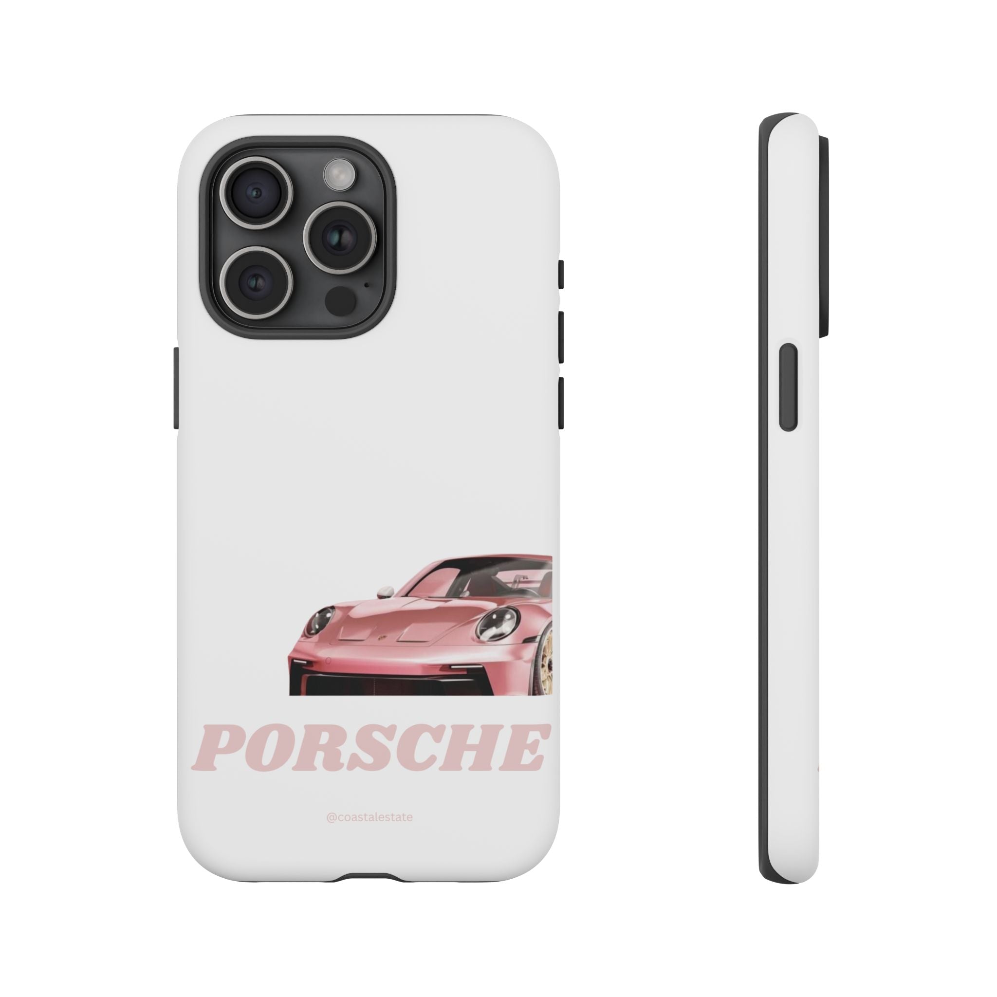 Porsche Pink Sports Car Phone Case - Stylish Automotive iPhone Cover