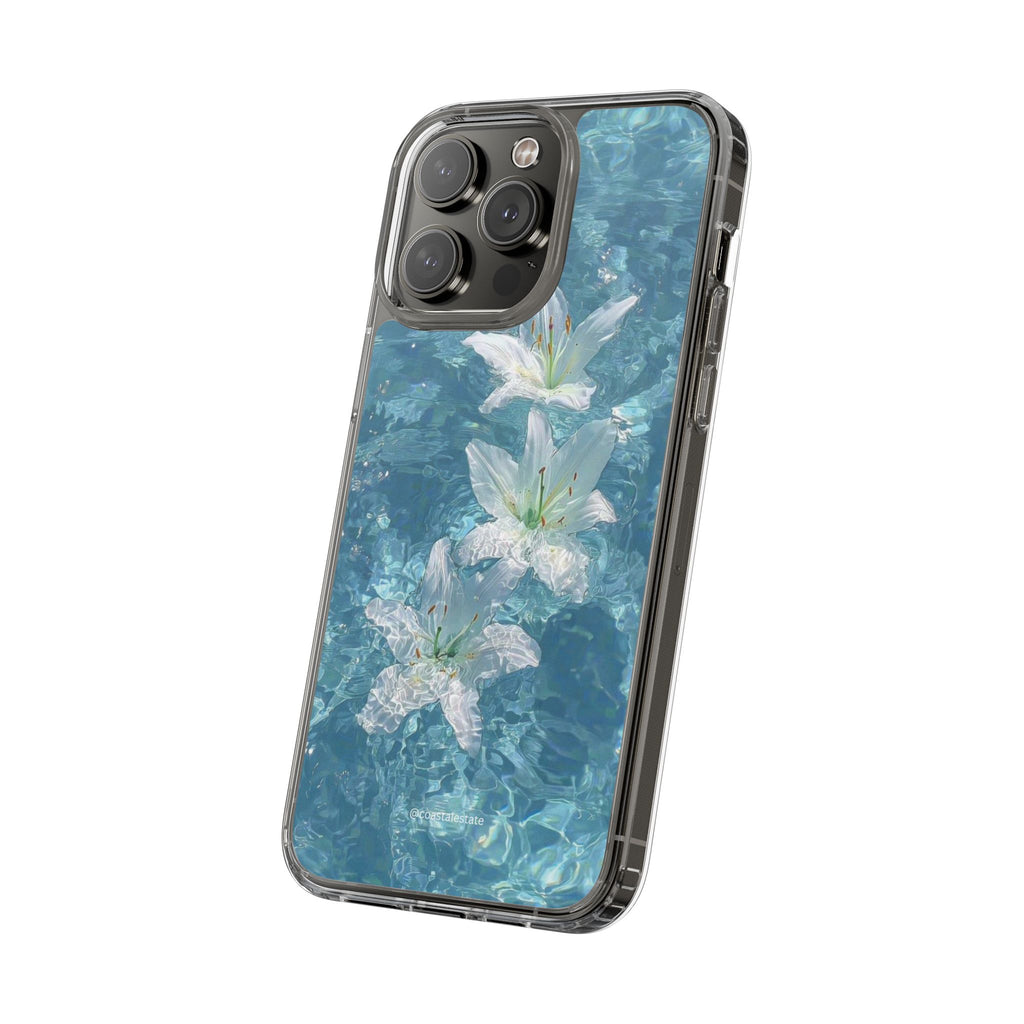 Floral Water Lily Clear Phone Case