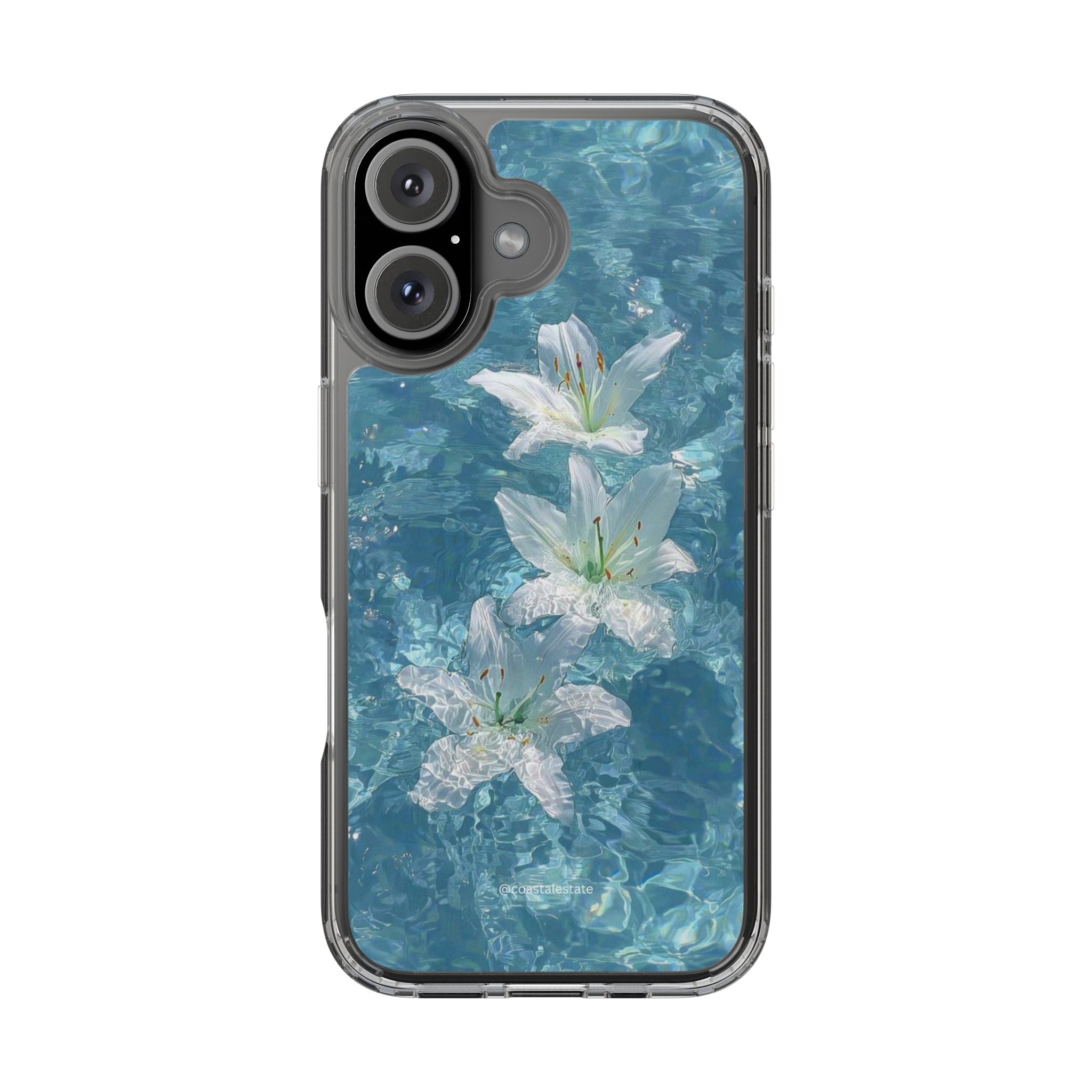 Floral Water Lily Clear Phone Case