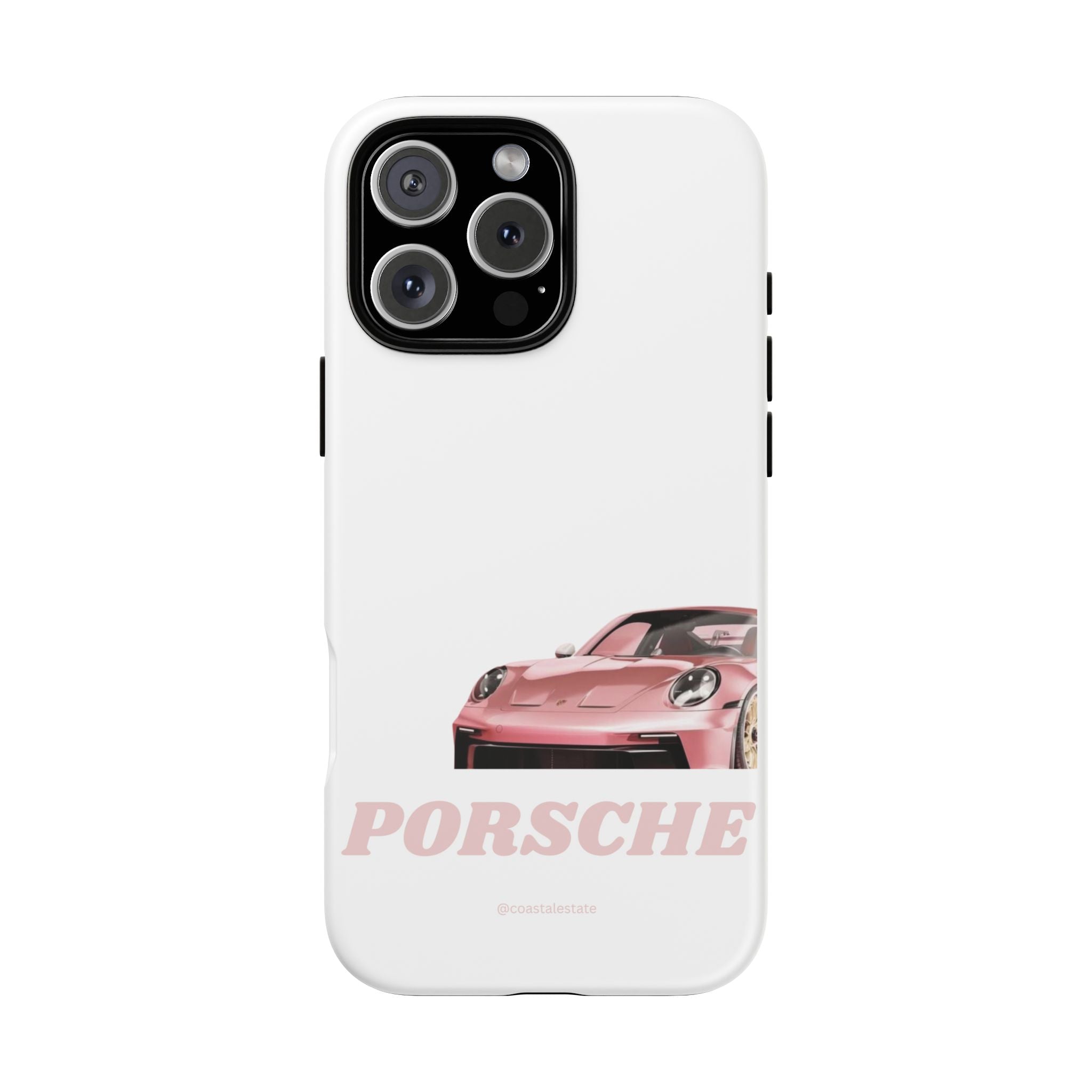 Porsche Pink Sports Car Phone Case - Stylish Automotive iPhone Cover