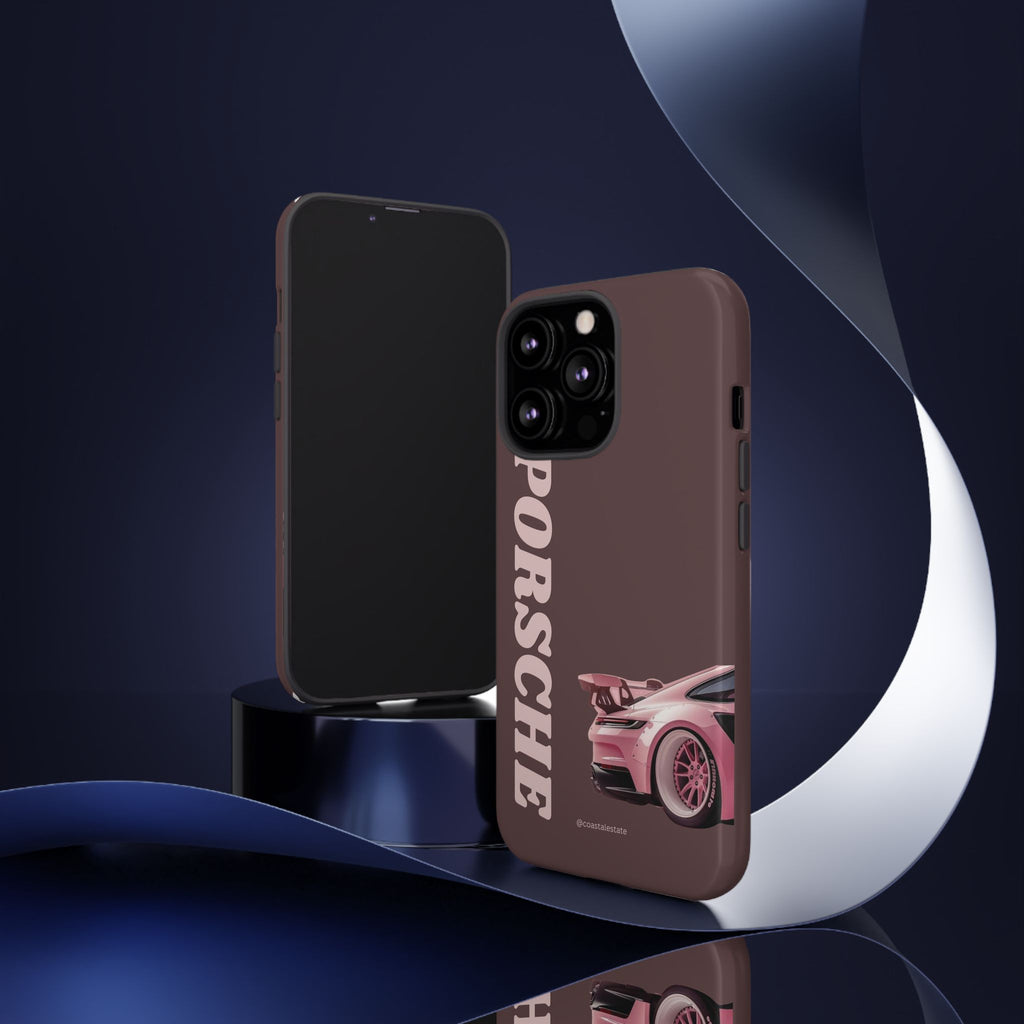 Pink Porsche Illustration Phone Case | iPhone Samsung