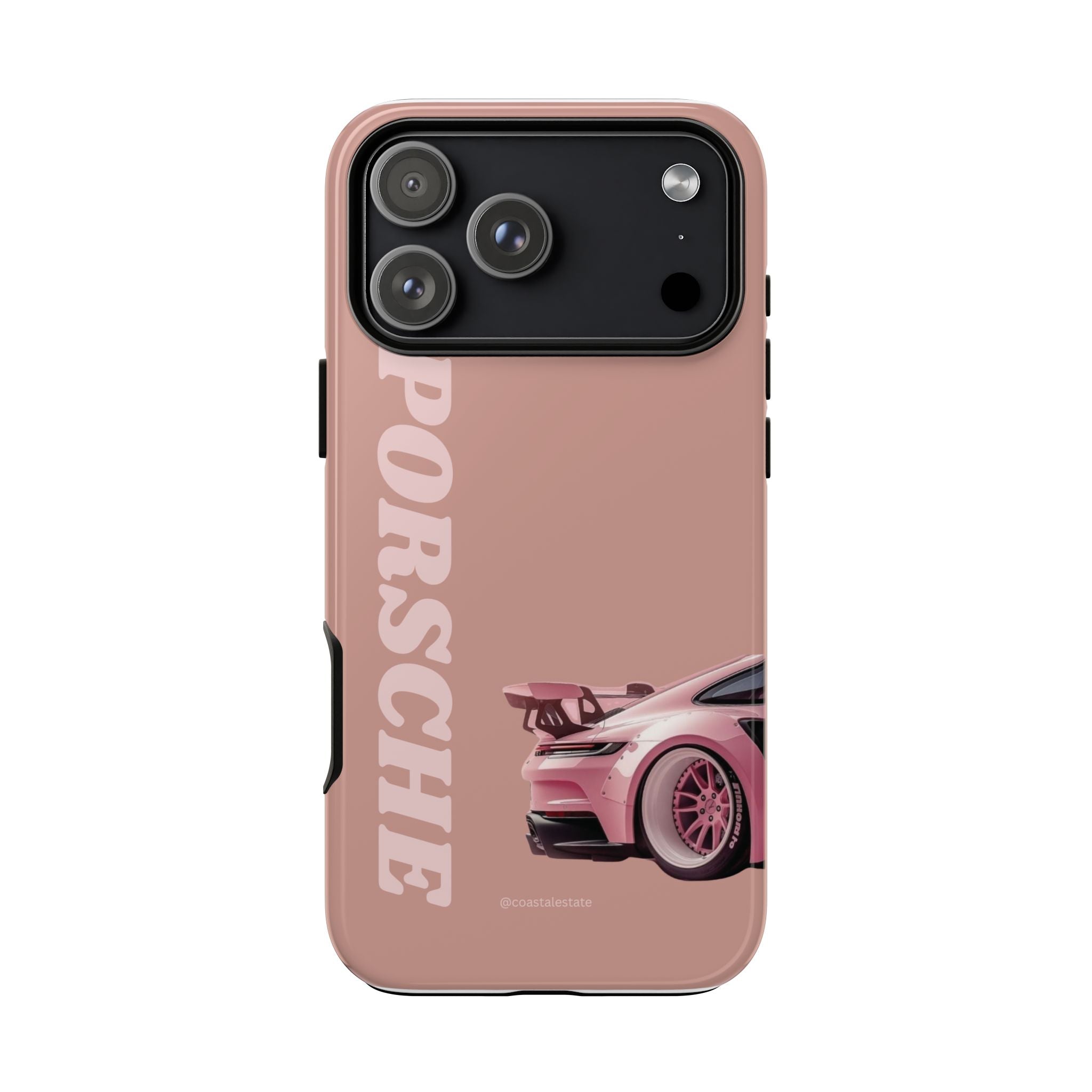 Pink Porsche Illustration phone case | Porsche phone case