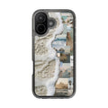 Clear Phone Case — Coastal Collage Beach Foam Design