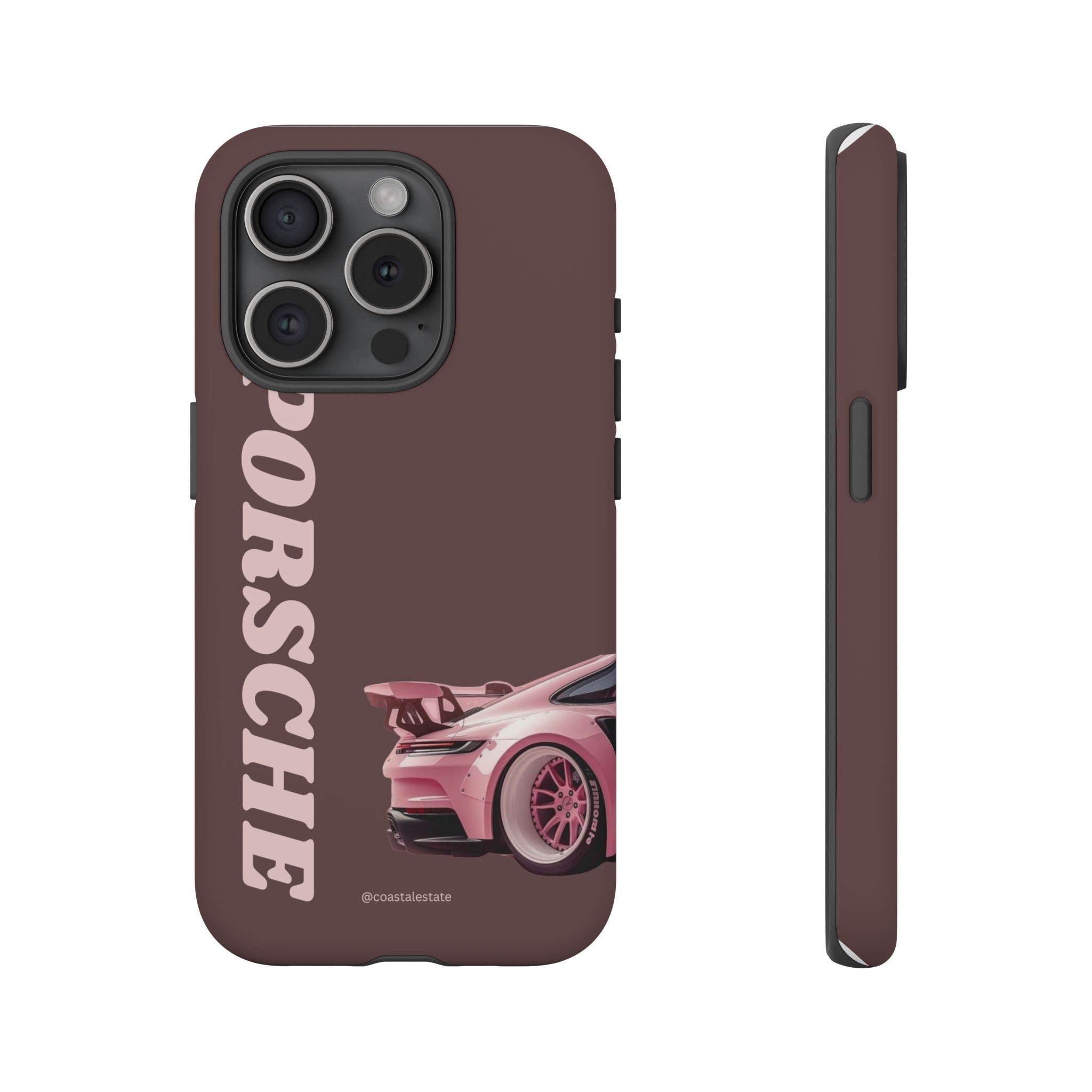 Pink Porsche Illustration Phone Case | iPhone Samsung