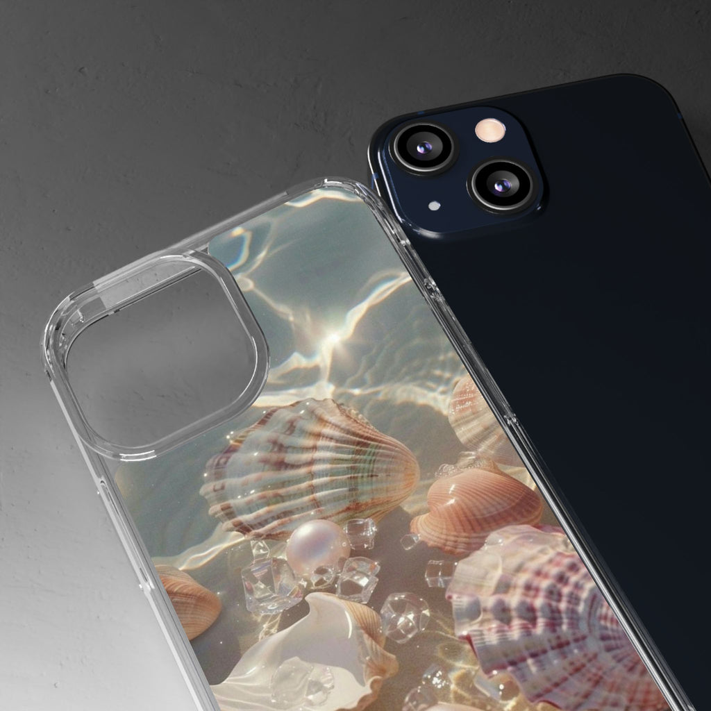 Seashell Pearl Clear Phone Case