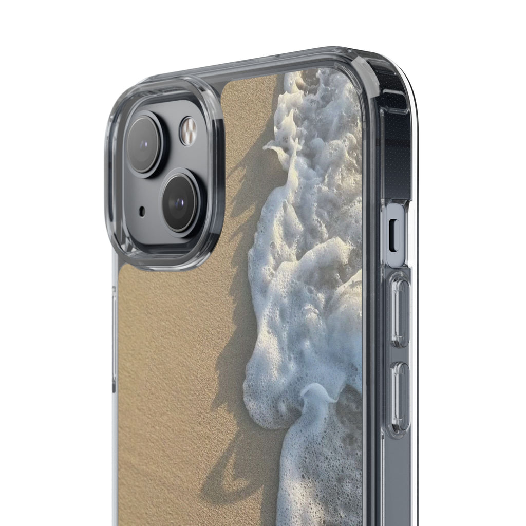 Clear Phone Case — Realistic Beach Wave Sand Design