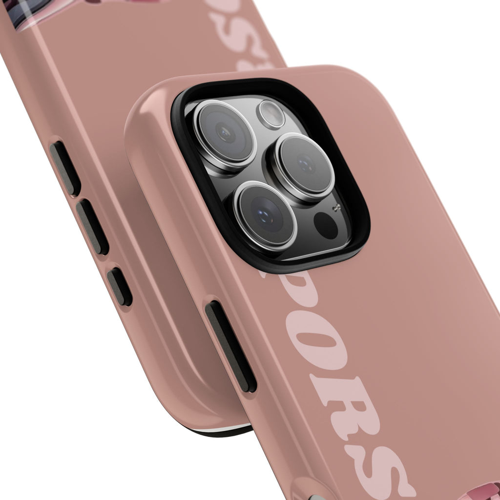 Pink Porsche Illustration phone case | Porsche phone case