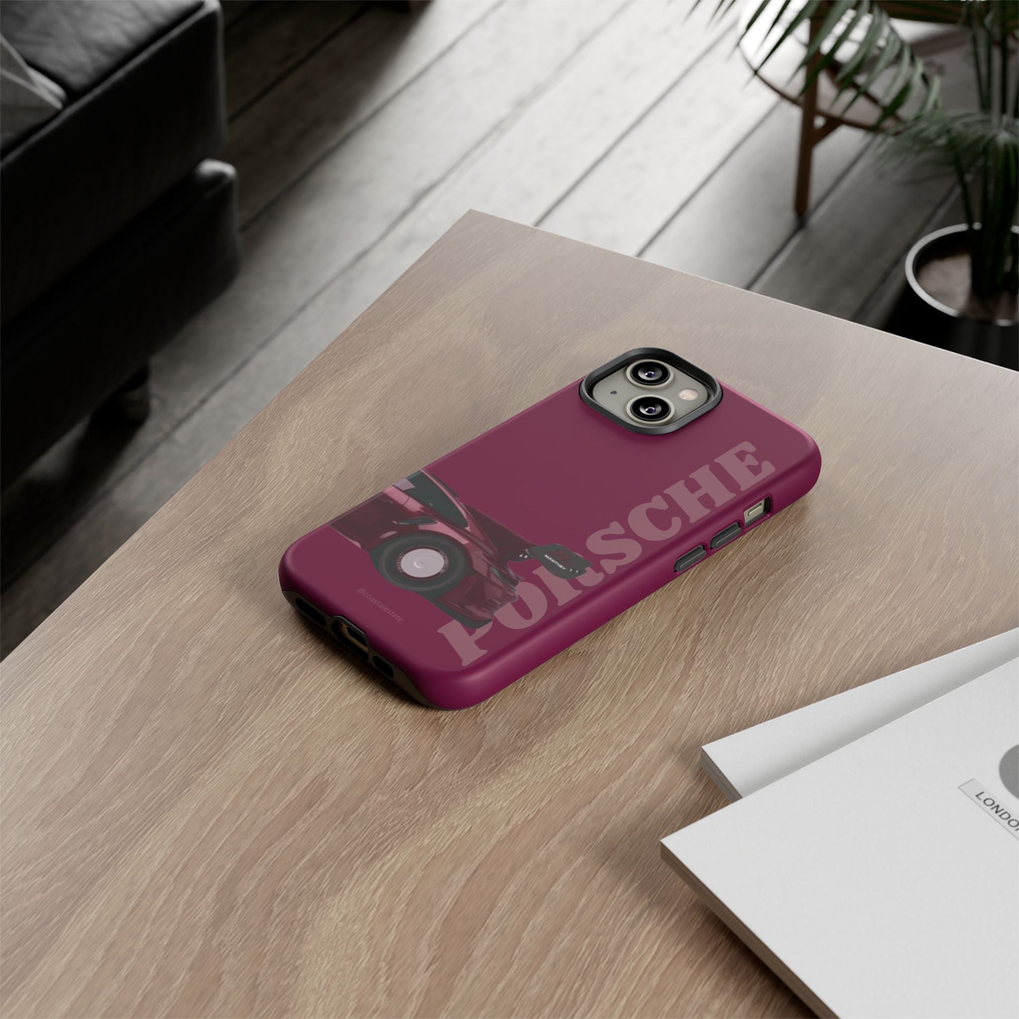 Burgundy Porsche Rear Profile Phone Case | Tough Cases