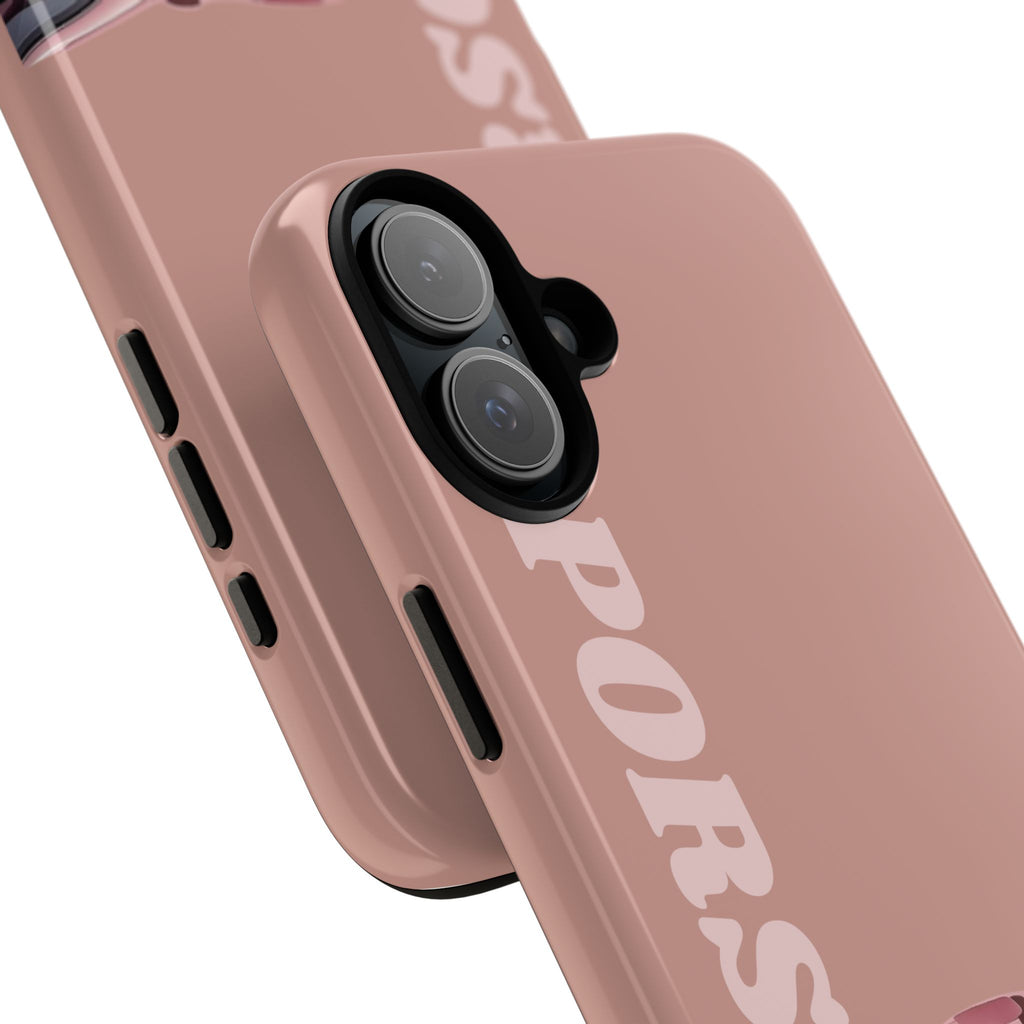 Pink Porsche Illustration phone case | Porsche phone case