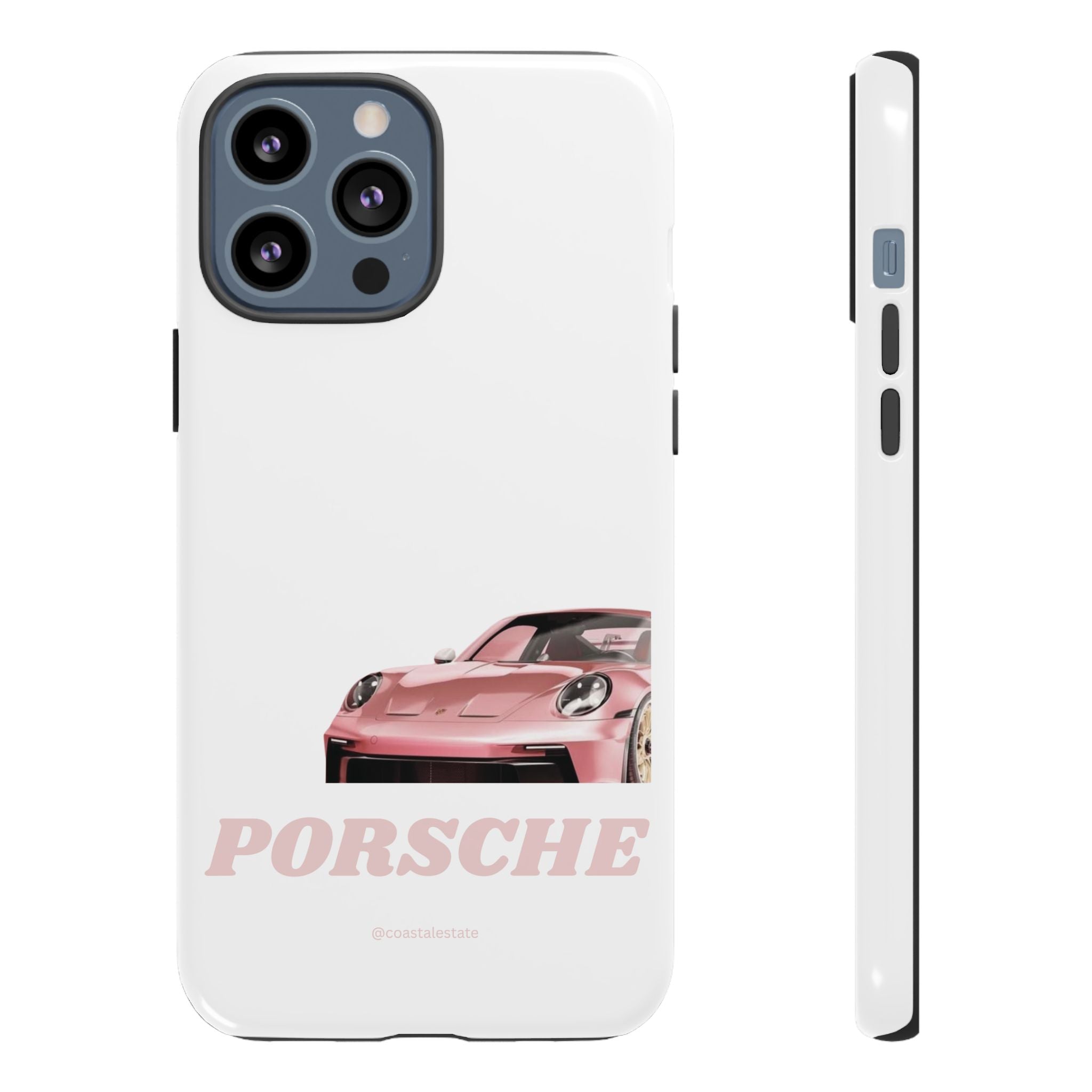 Porsche Pink Sports Car Phone Case - Stylish Automotive iPhone Cover