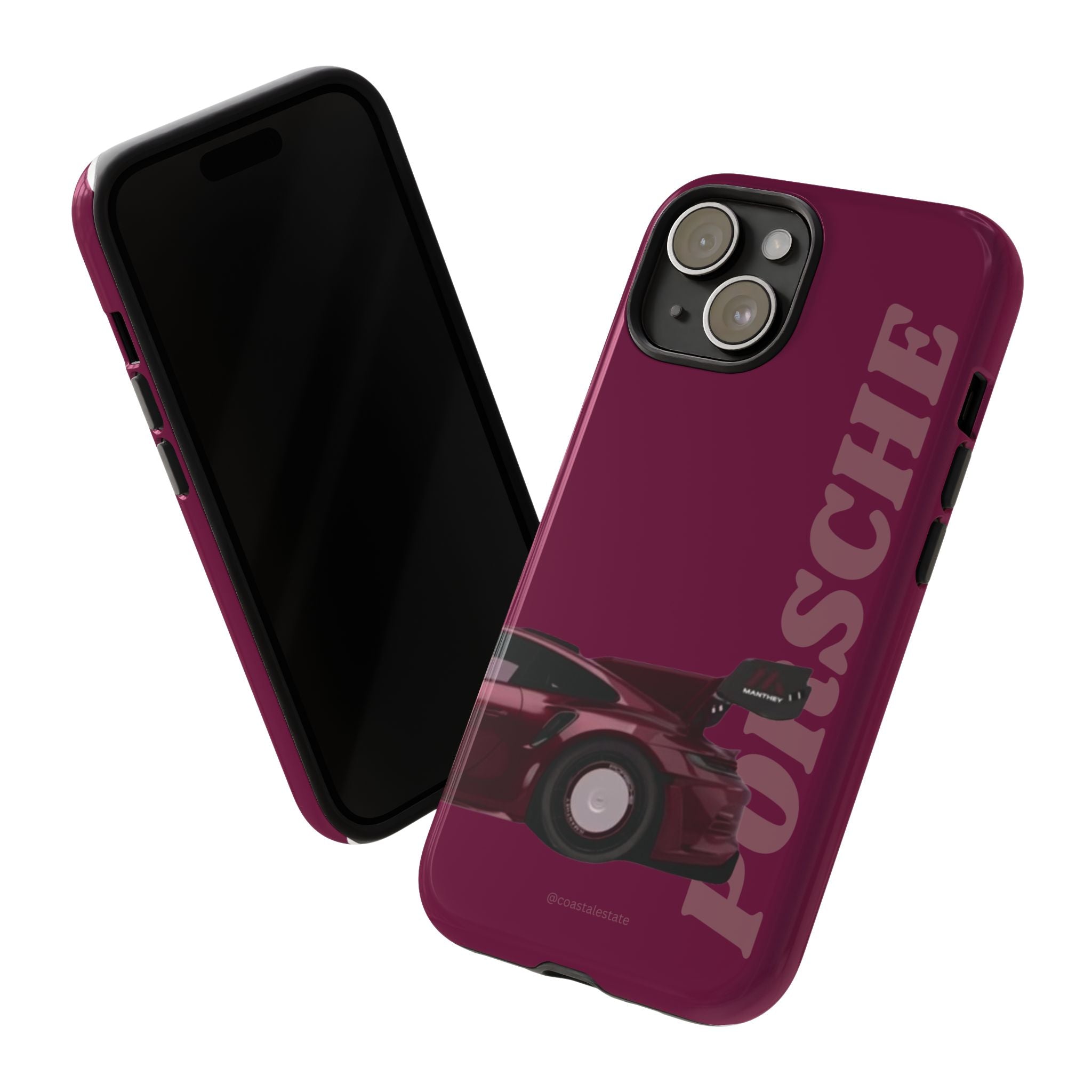 Burgundy Porsche Rear Profile Phone Case | Tough Cases