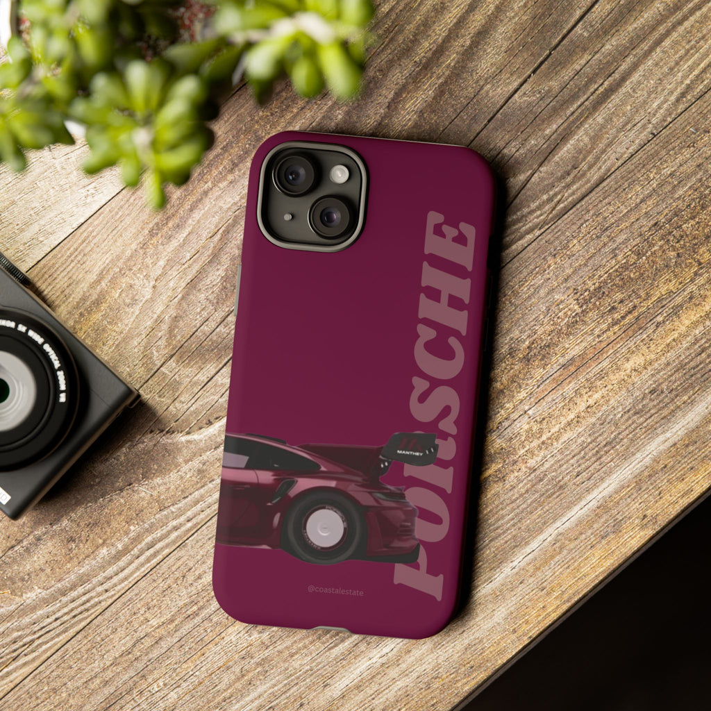 Burgundy Porsche Rear Profile Phone Case | Tough Cases