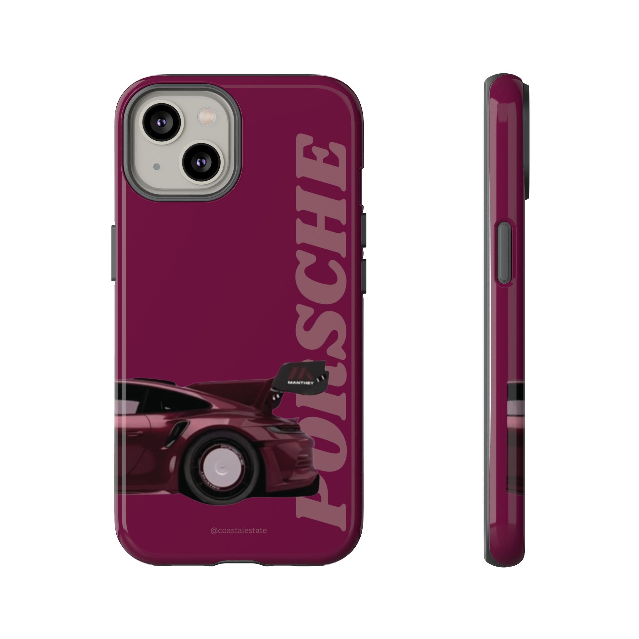 Burgundy Porsche Rear Profile Phone Case | Tough Cases