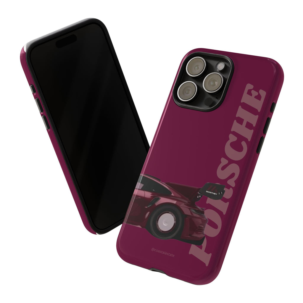 Burgundy Porsche Rear Profile Phone Case | Tough Cases
