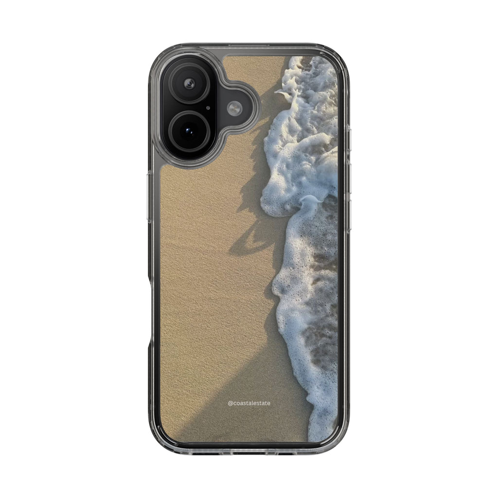 Clear Phone Case — Realistic Beach Wave Sand Design