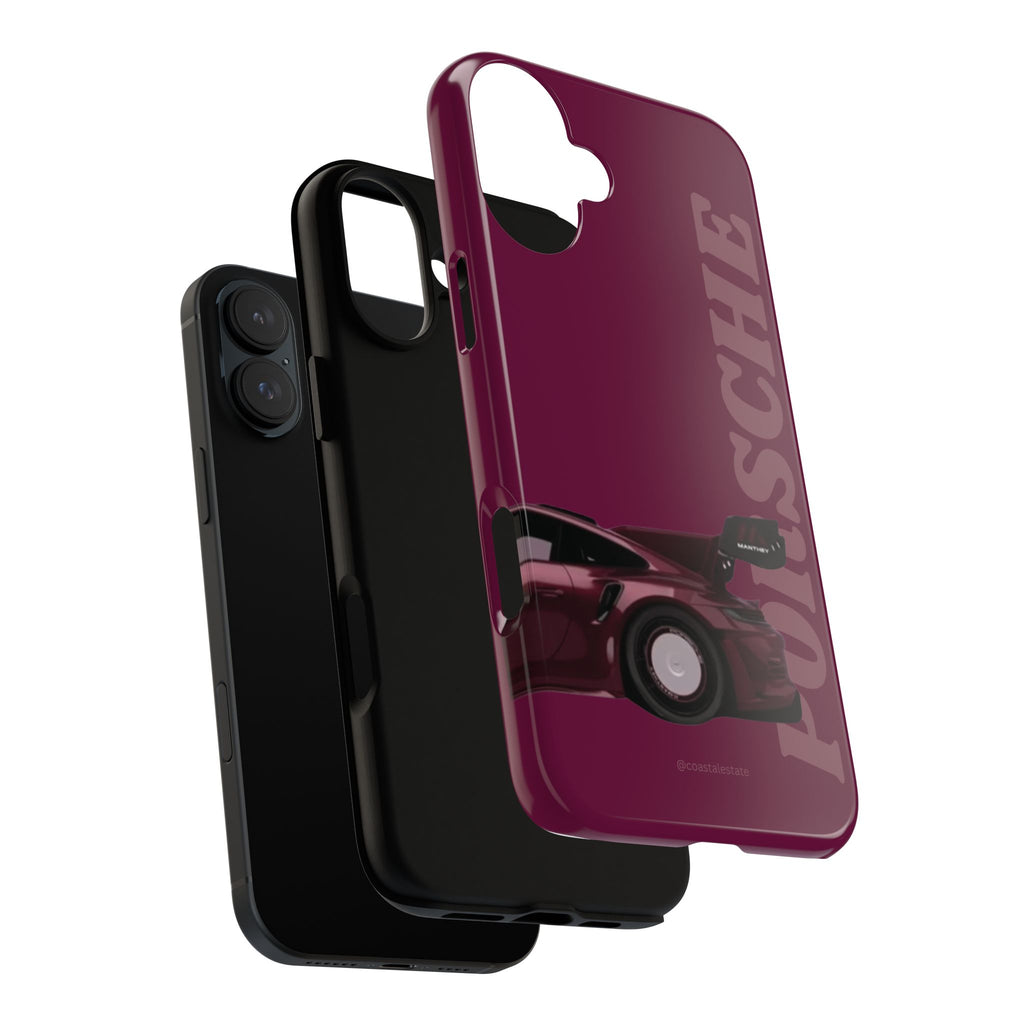 Burgundy Porsche Rear Profile Phone Case | Tough Cases