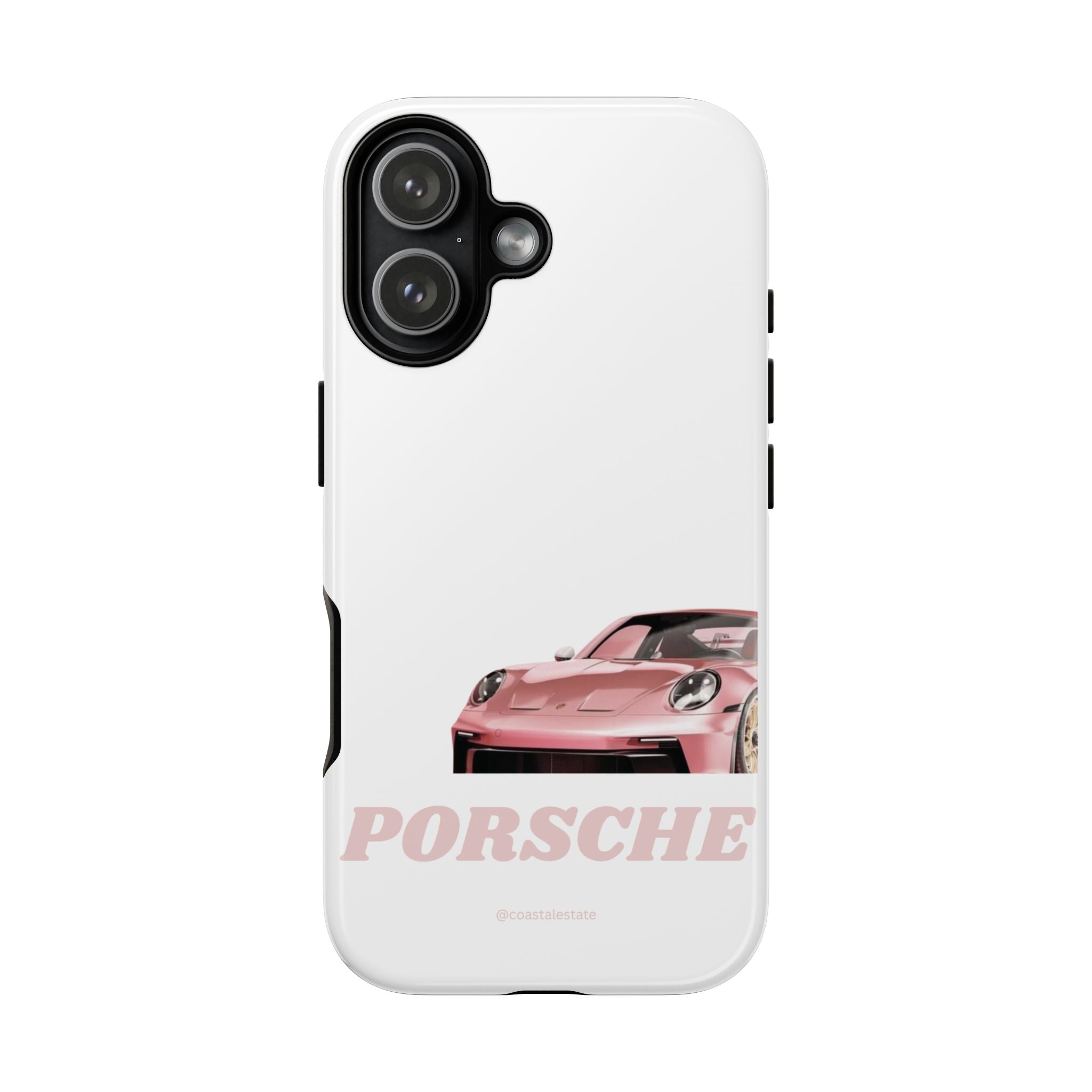 Porsche Pink Sports Car Phone Case - Stylish Automotive iPhone Cover
