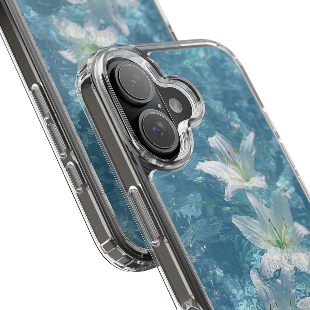 Floral Water Lily Clear Phone Case