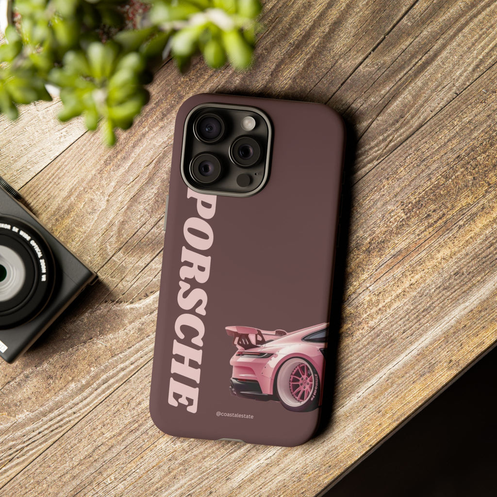 Pink Porsche Illustration Phone Case | iPhone Samsung