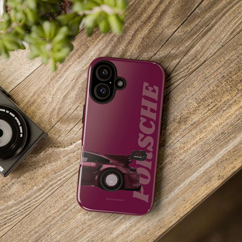 Burgundy Porsche Rear Profile Phone Case | Tough Cases