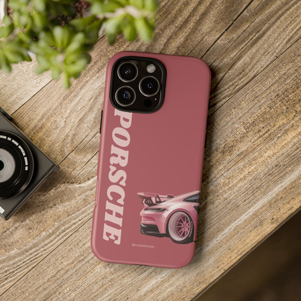 Pink Porsche Graphic Tough Case | Sport Car Phone Cover