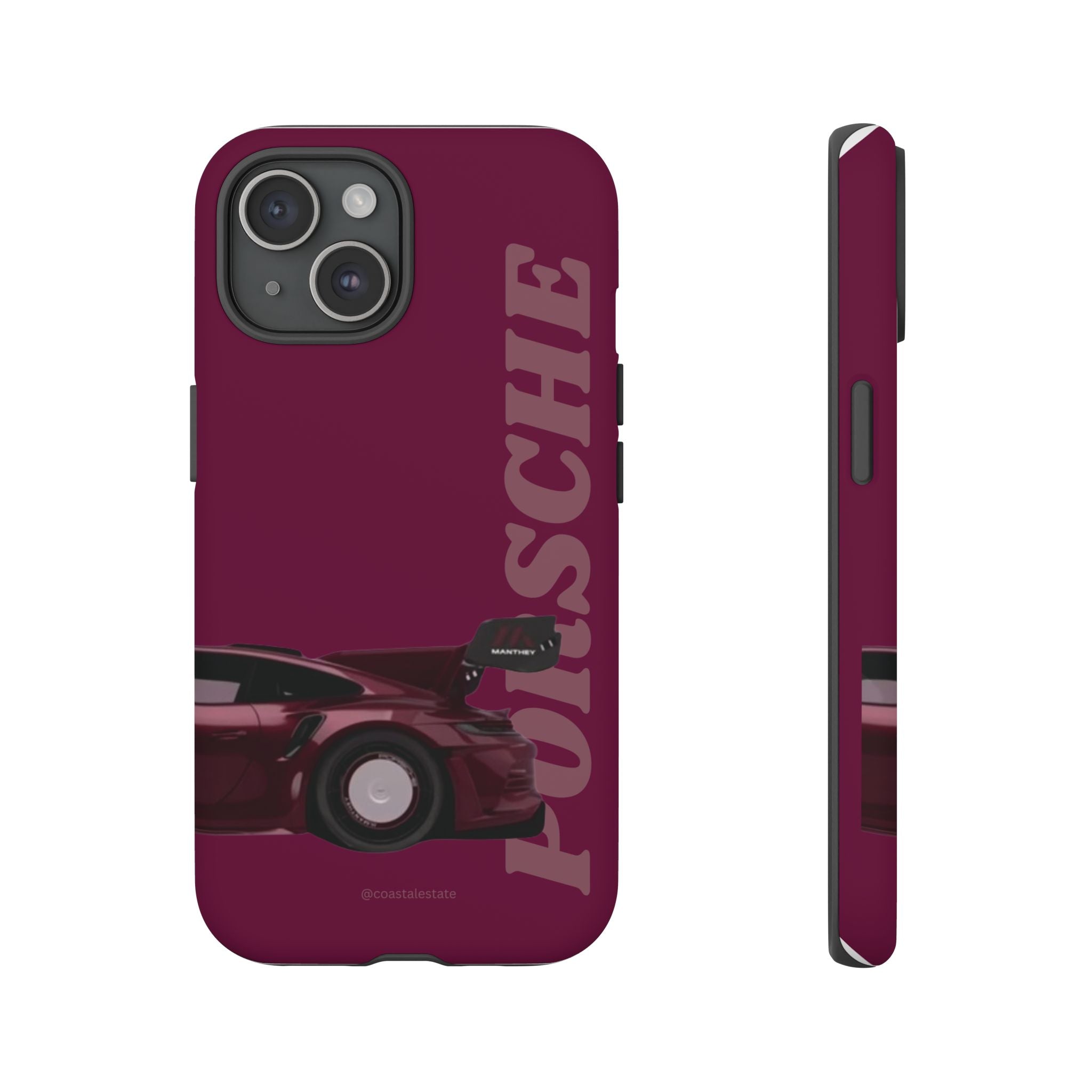 Burgundy Porsche Rear Profile Phone Case | Tough Cases