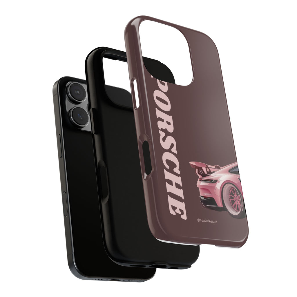 Pink Porsche Illustration Phone Case | iPhone Samsung
