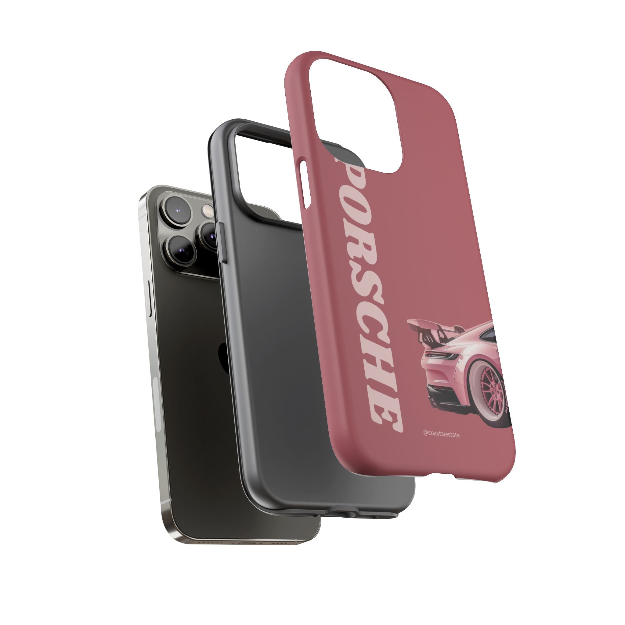 Pink Porsche Graphic Tough Case | Sport Car Phone Cover