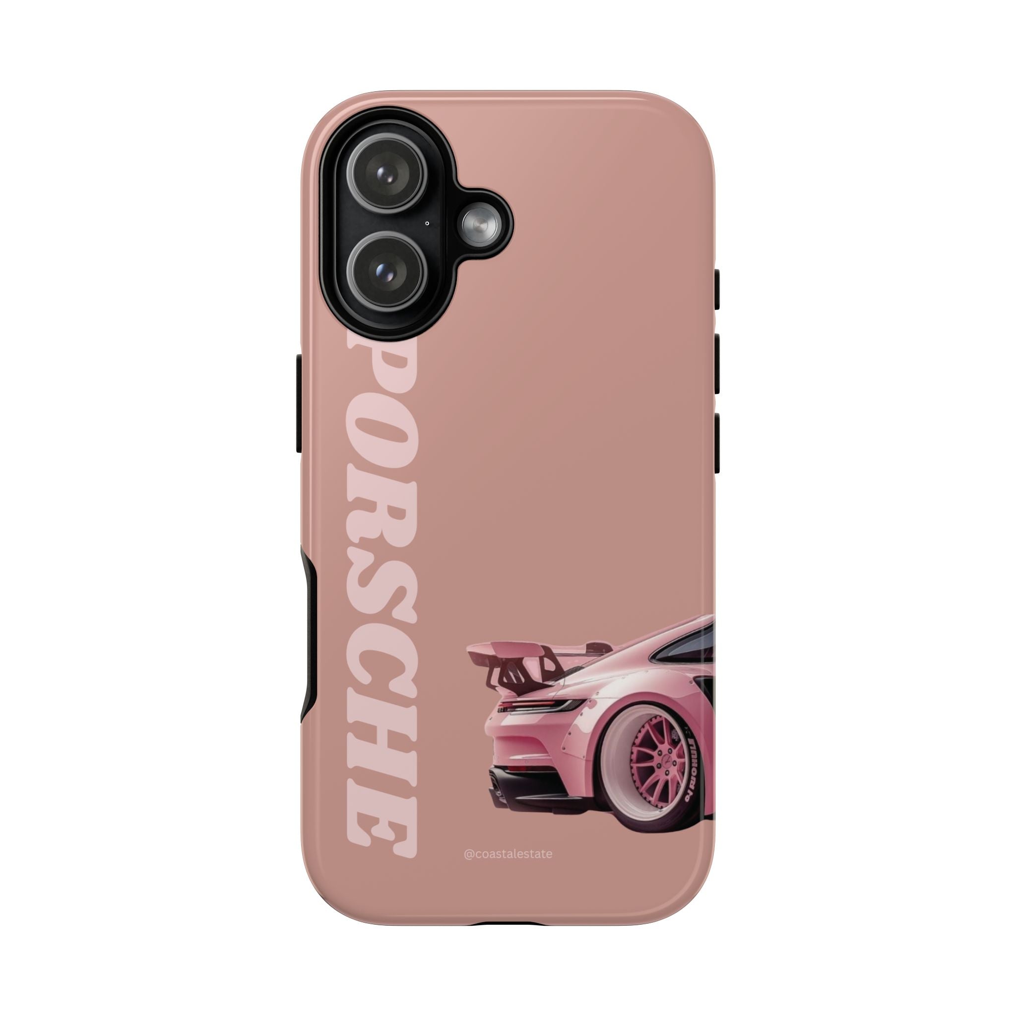 Pink Porsche Illustration phone case | Porsche phone case