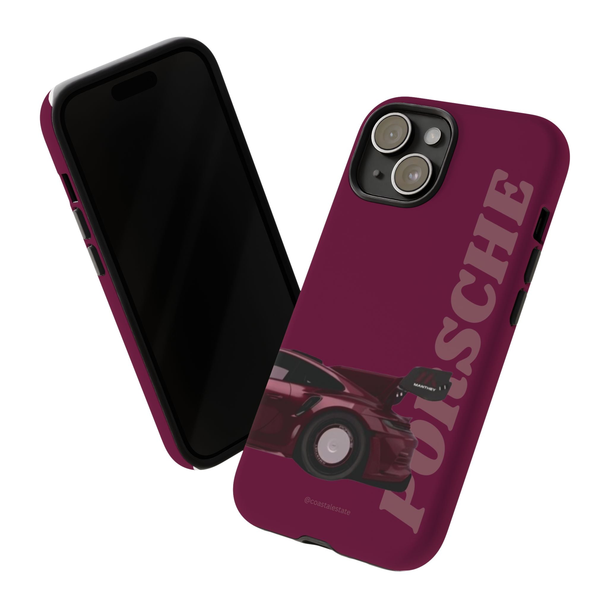 Burgundy Porsche Rear Profile Phone Case | Tough Cases