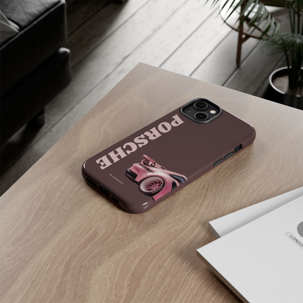 Pink Porsche Illustration Phone Case | iPhone Samsung