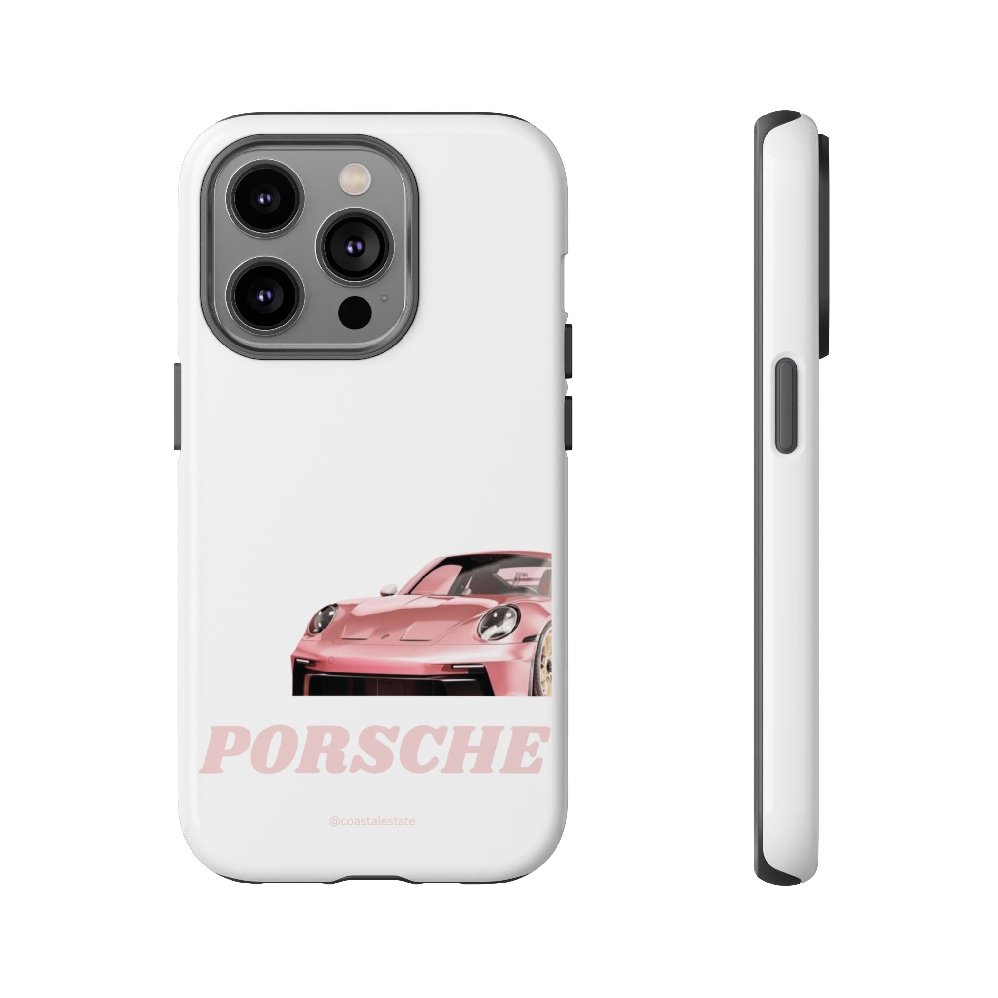 Porsche Pink Sports Car Phone Case - Stylish Automotive iPhone Cover