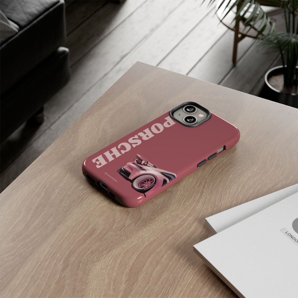 Pink Porsche Graphic Tough Case | Sport Car Phone Cover