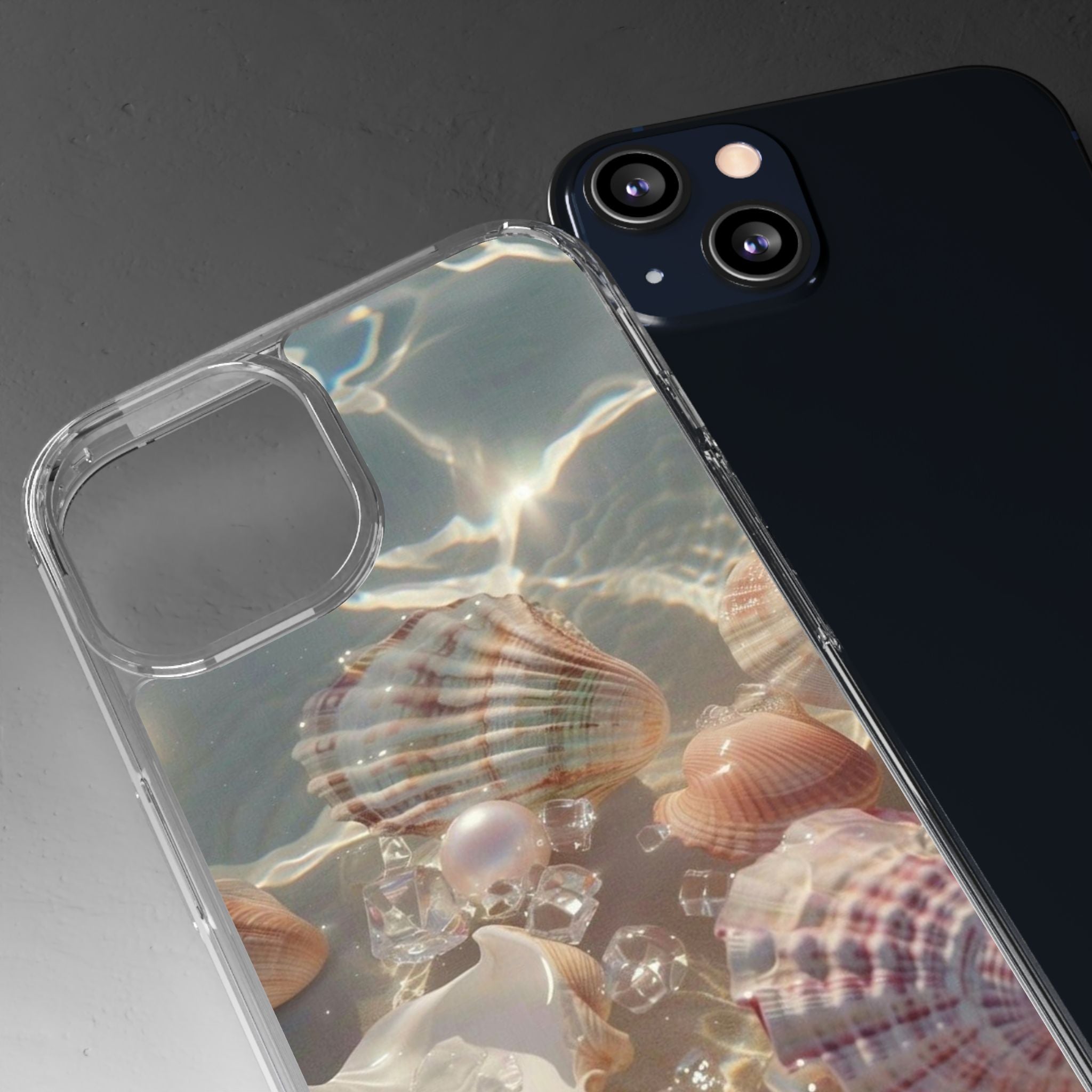 Seashell Pearl Clear Phone Case