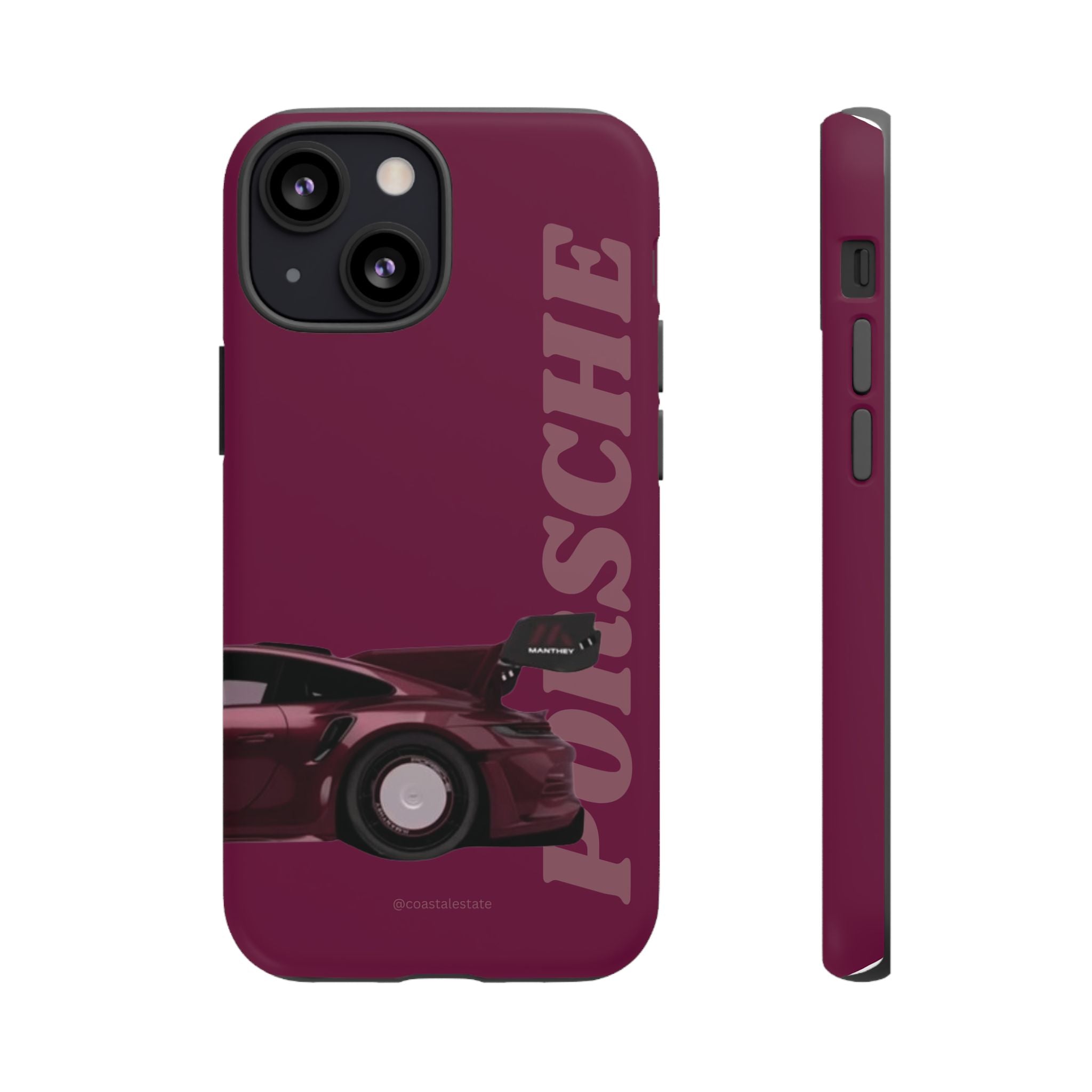 Burgundy Porsche Rear Profile Phone Case | Tough Cases