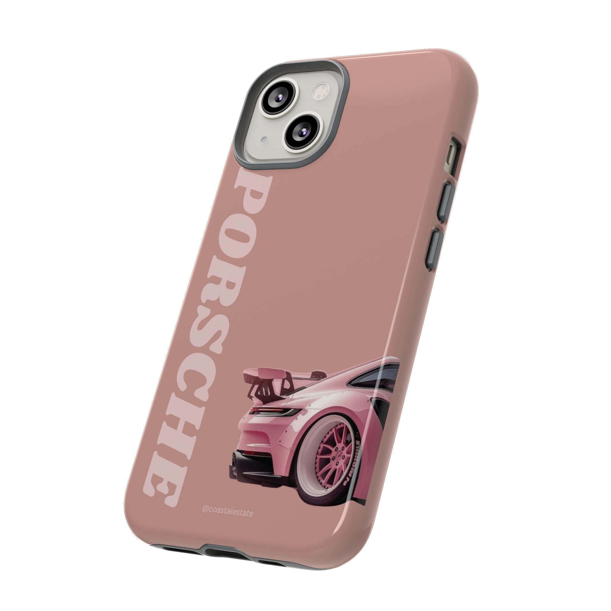 Pink Porsche Illustration phone case | Porsche phone case