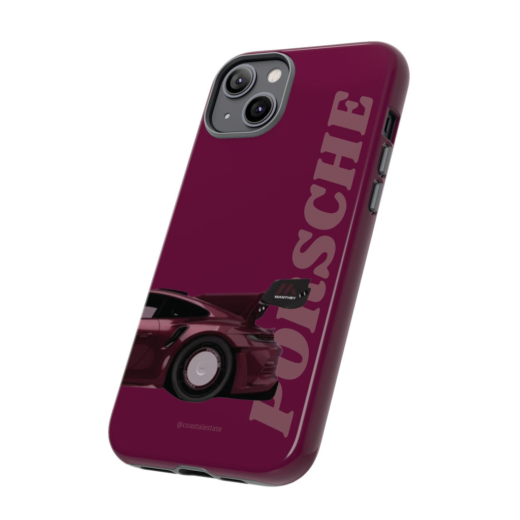 Burgundy Porsche Rear Profile Phone Case | Tough Cases