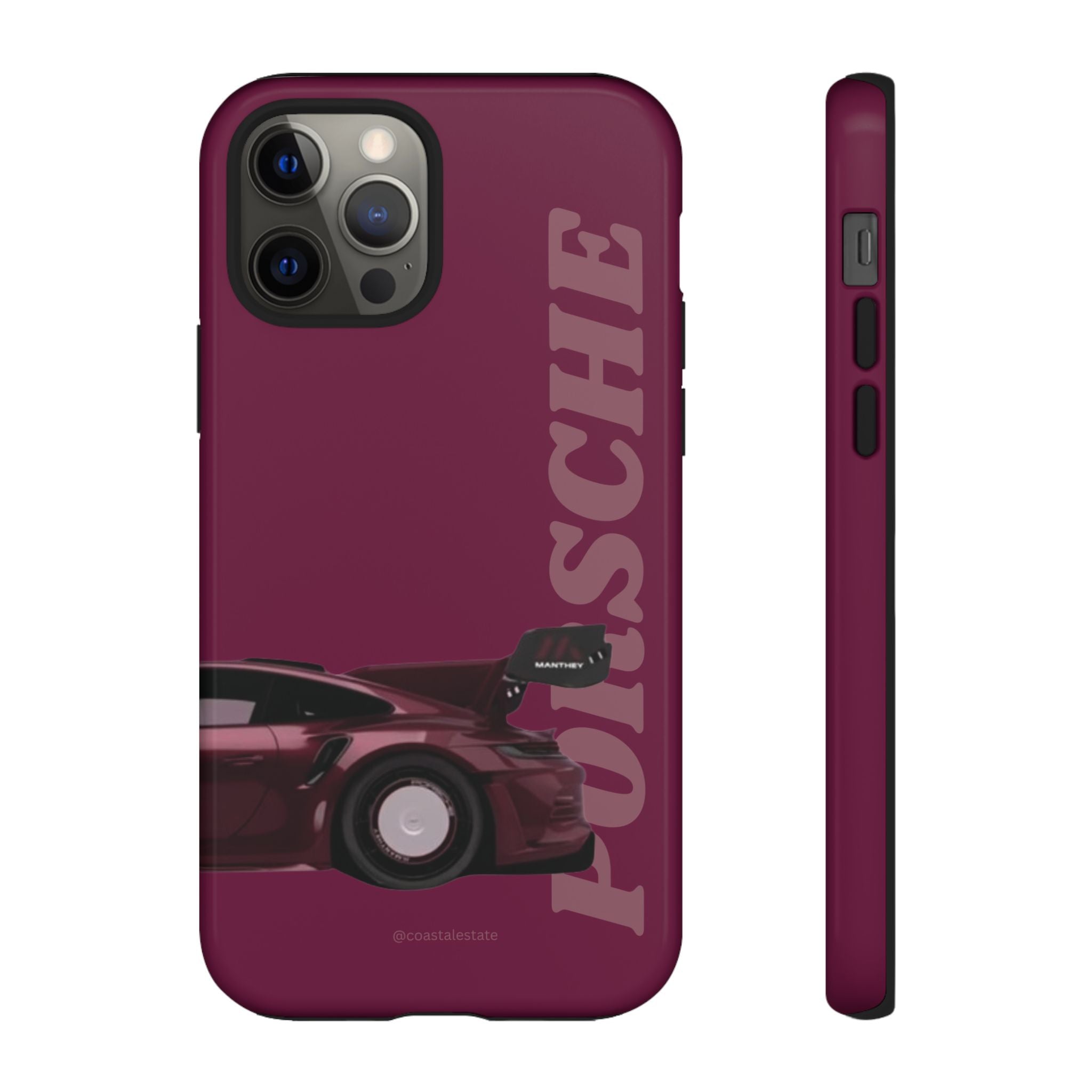 Burgundy Porsche Rear Profile Phone Case | Tough Cases