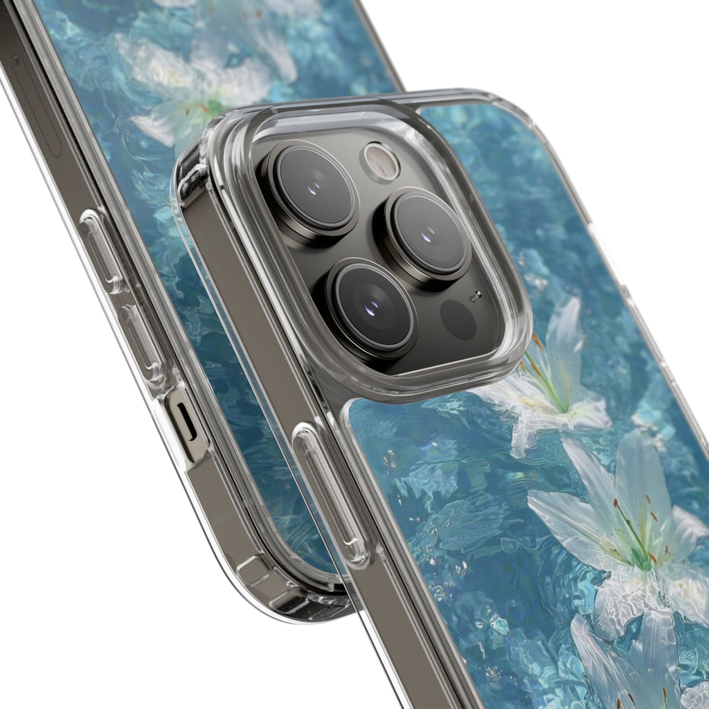 Floral Water Lily Clear Phone Case