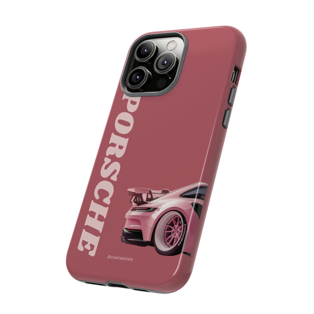 Pink Porsche Graphic Tough Case | Sport Car Phone Cover
