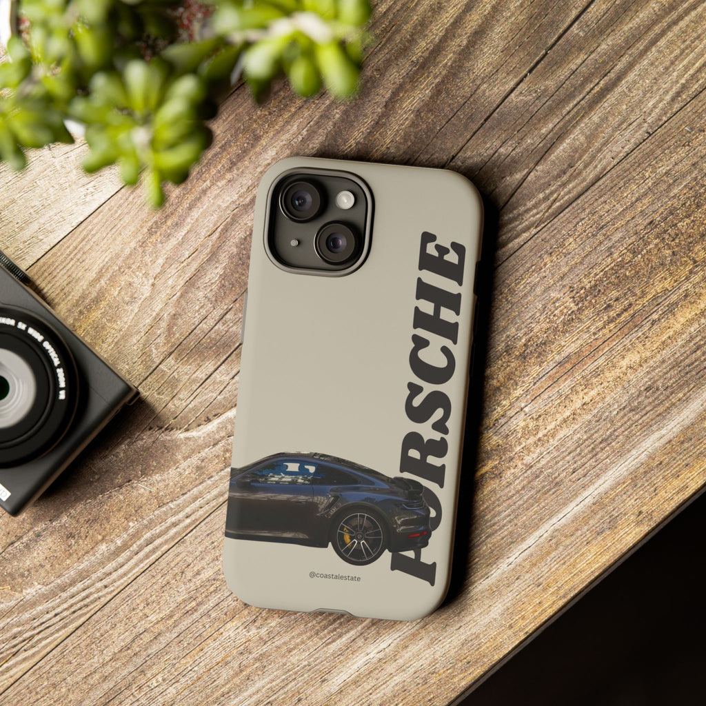 Black Porsche Side Profile Phone Case | Tough Protective Phone Case