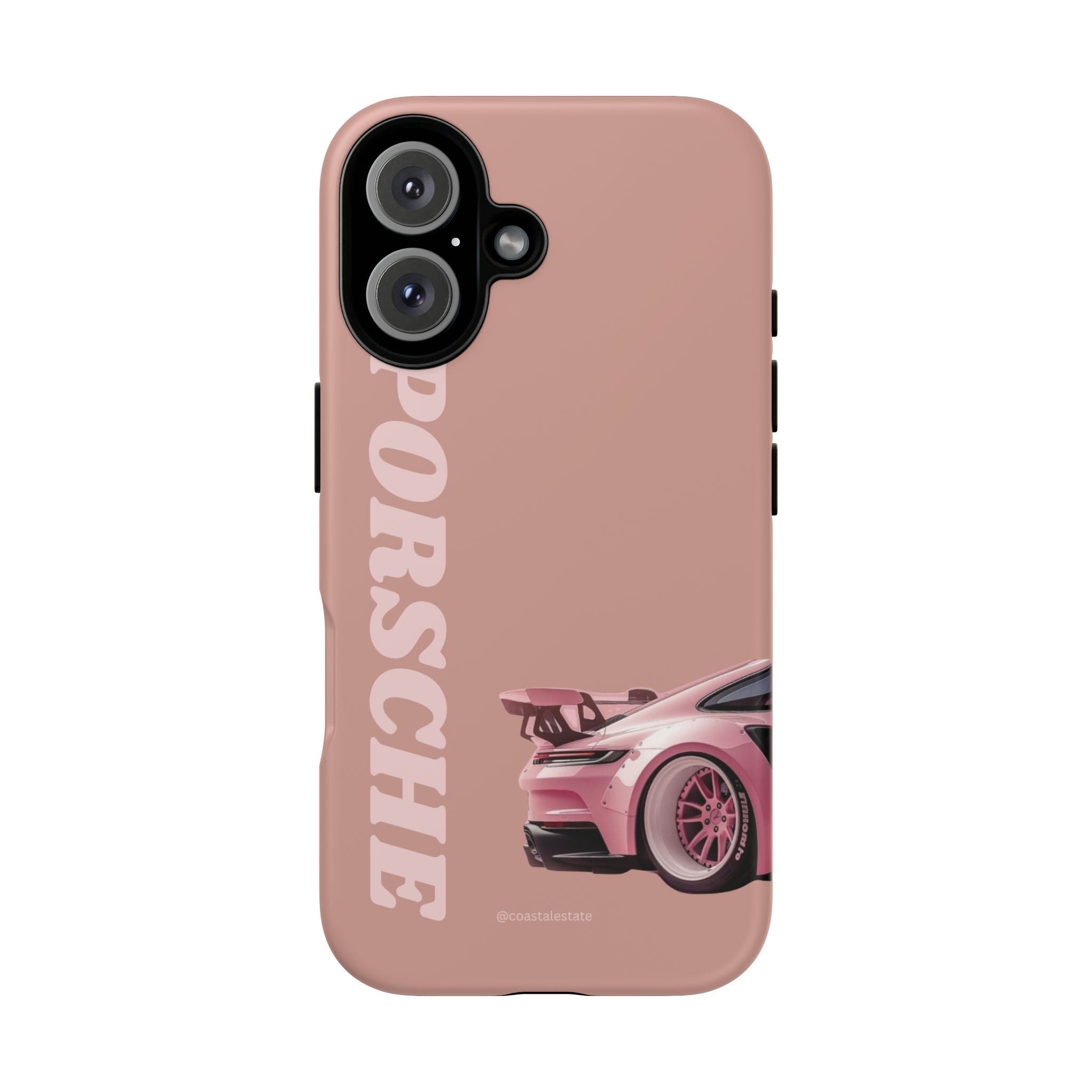 Pink Porsche Illustration phone case | Porsche phone case