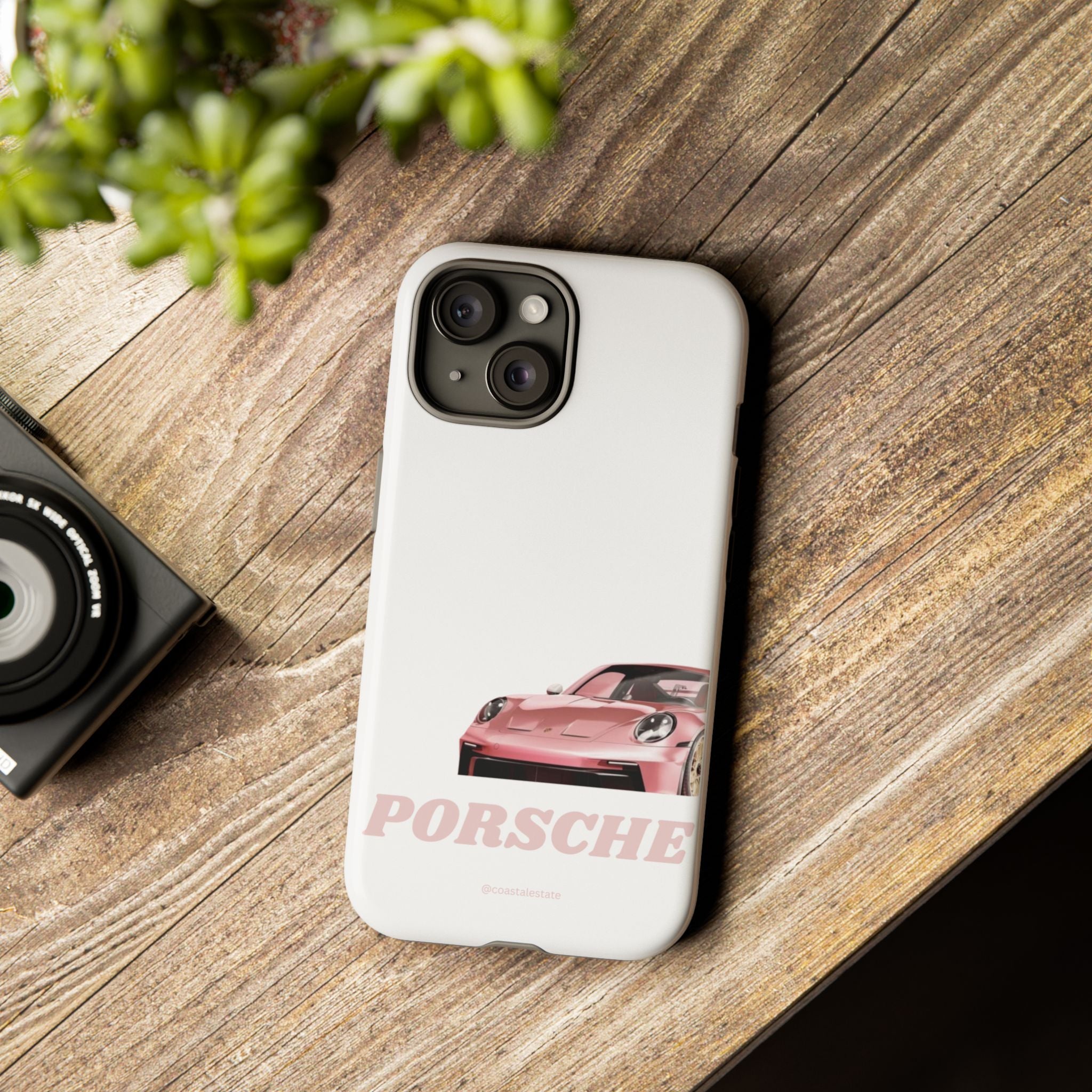 Porsche Pink Sports Car Phone Case - Stylish Automotive iPhone Cover