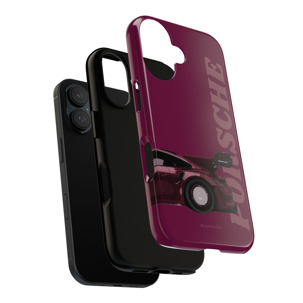 Burgundy Porsche Rear Profile Phone Case | Tough Cases
