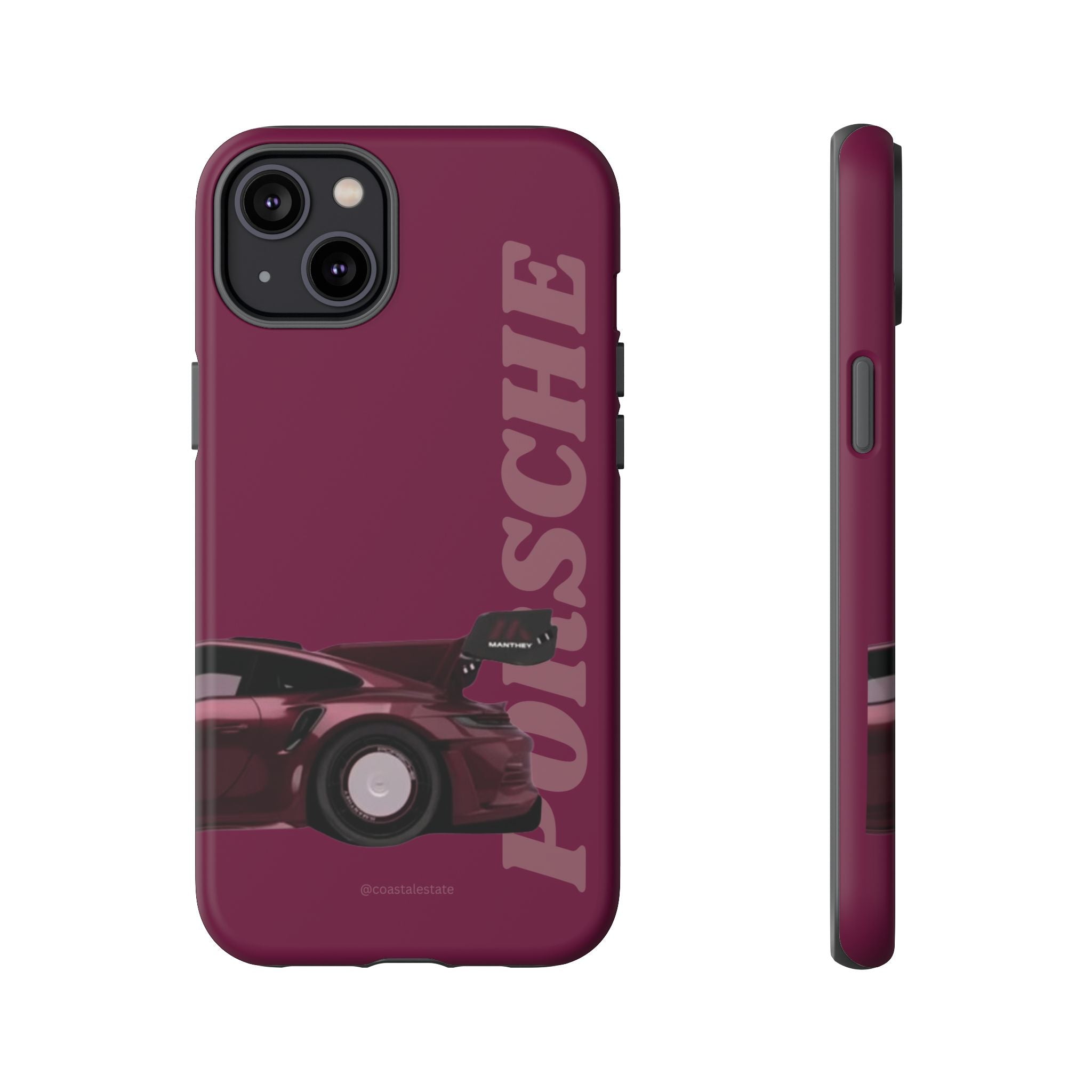 Burgundy Porsche Rear Profile Phone Case | Tough Cases