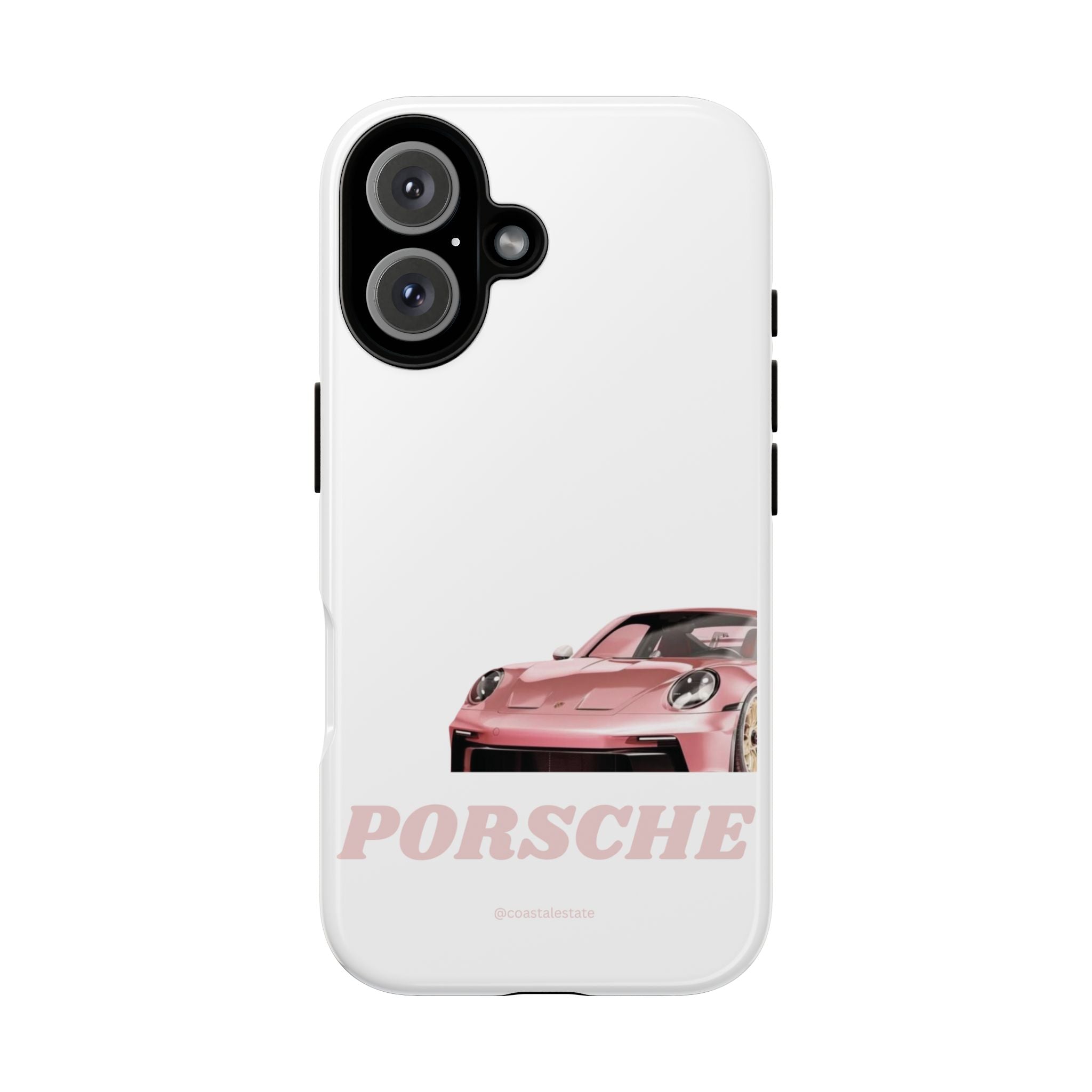 Porsche Pink Sports Car Phone Case - Stylish Automotive iPhone Cover